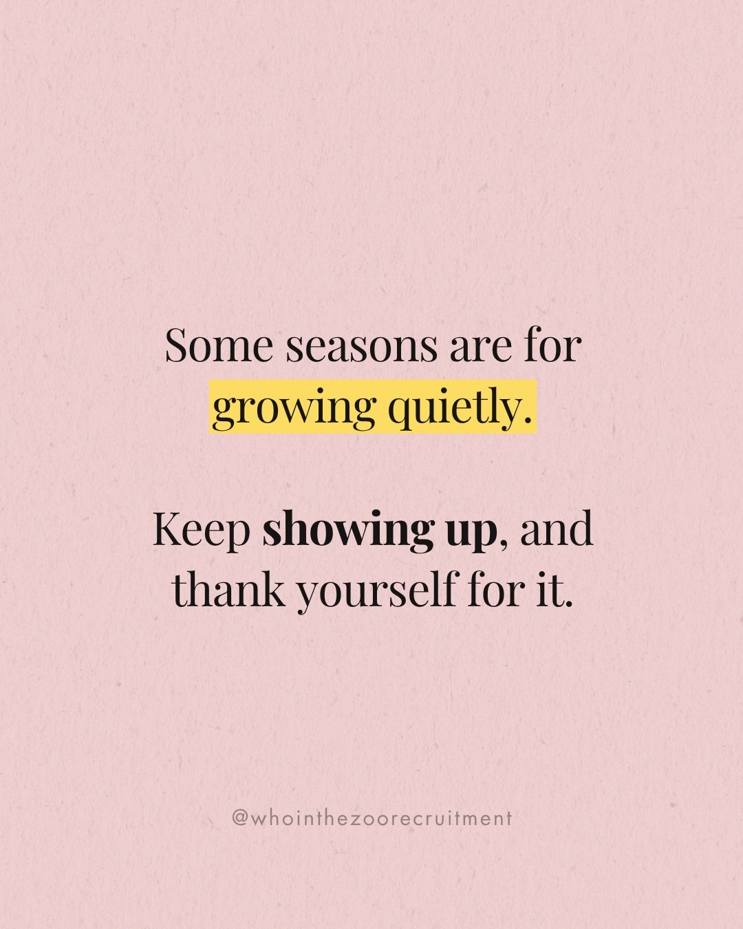 Some seasons are for growing quietly. 🌱

No title change. No big announcement. Just steady progress that no one else sees.

If that's where you're at right now, you're not standing still. You're building.

Keep showing up, and give yourself some cre