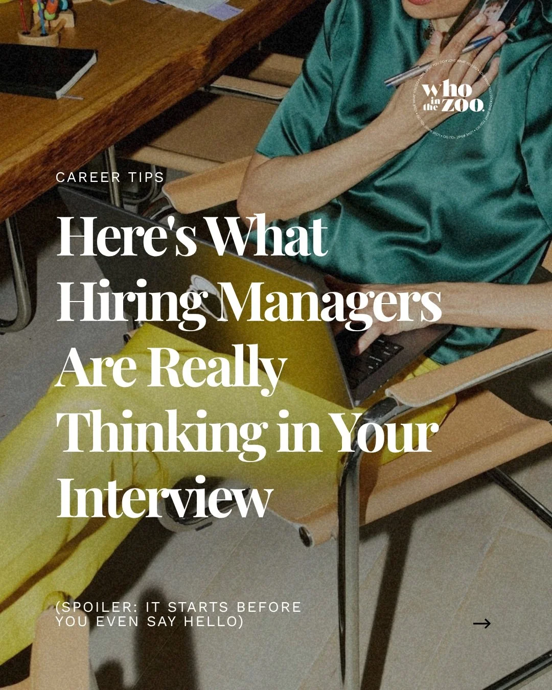 Here's what hiring managers are ACTUALLY thinking in your interview (it starts before you even say hello)

All of it decides who gets the offer.

Swipe through 👉 the interview is a two-way audition, act like it.

Prepping for your next one? WITZ wor