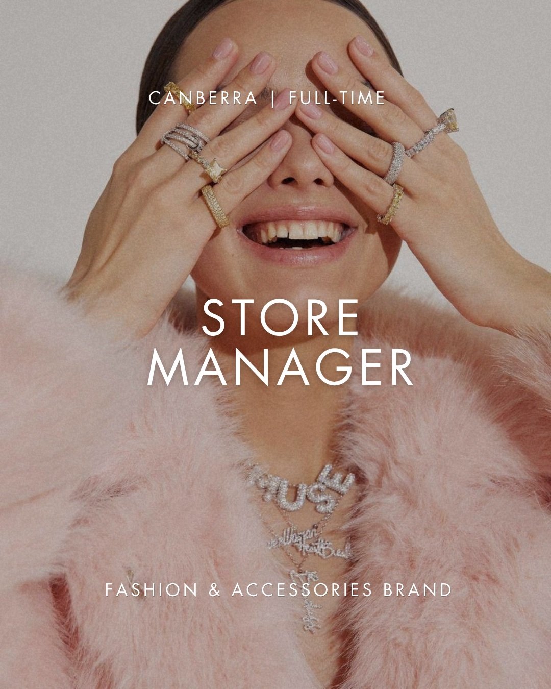 Now hiring: Store Manager, Canberra 

A much-loved Australian jewellery and accessories brand is looking for a Store Manager to lead its Canberra boutique. You'll own the store's results, build and coach a small team, and keep the customer experience