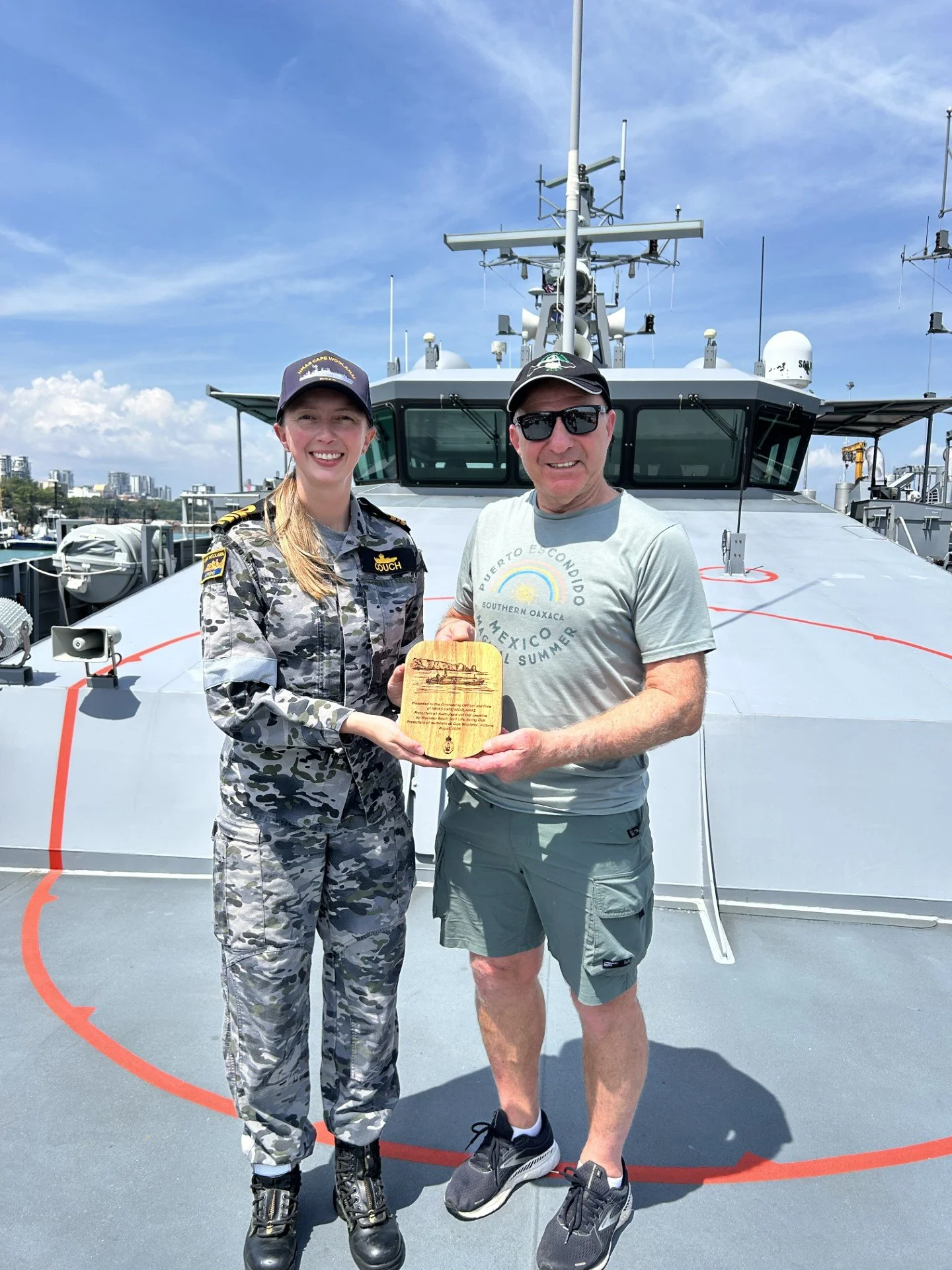 Alan McLean and Danielle Couch on board ship.jpg