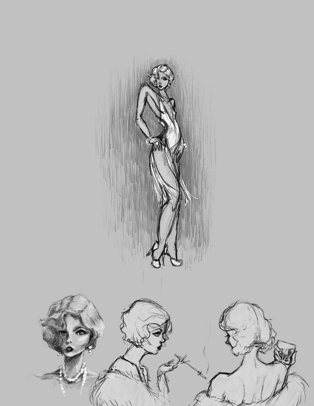 Silent Movie Star - Character Design