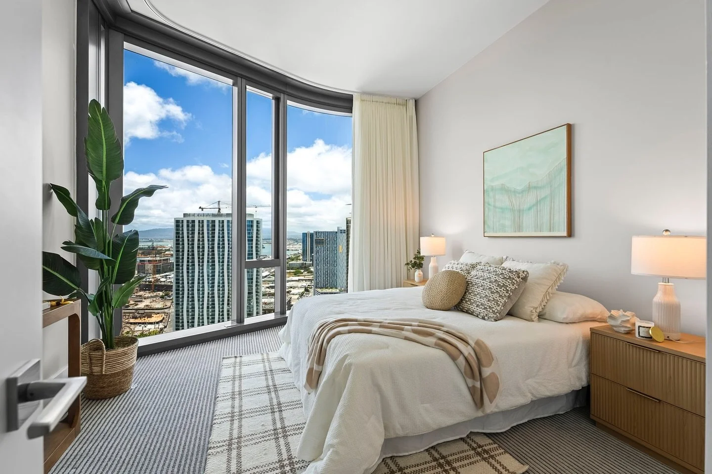 Bedrooms are one of the most emotionally driven spaces for buyers. When staged well, they evoke comfort, calm, and lifestyle, making it easier for buyers to imagine themselves living there.

In this project, we used soft neutrals, layered textures, a