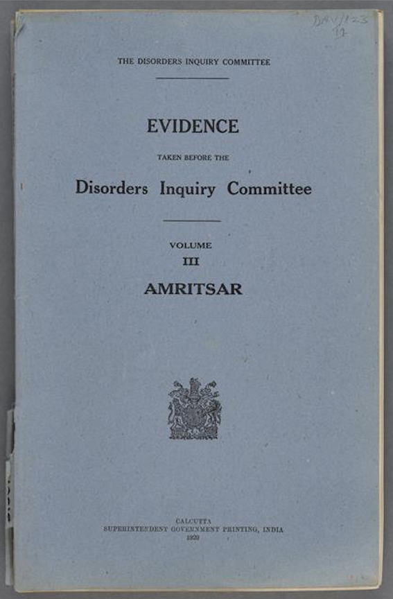 Hunter Committee testimony published 1920