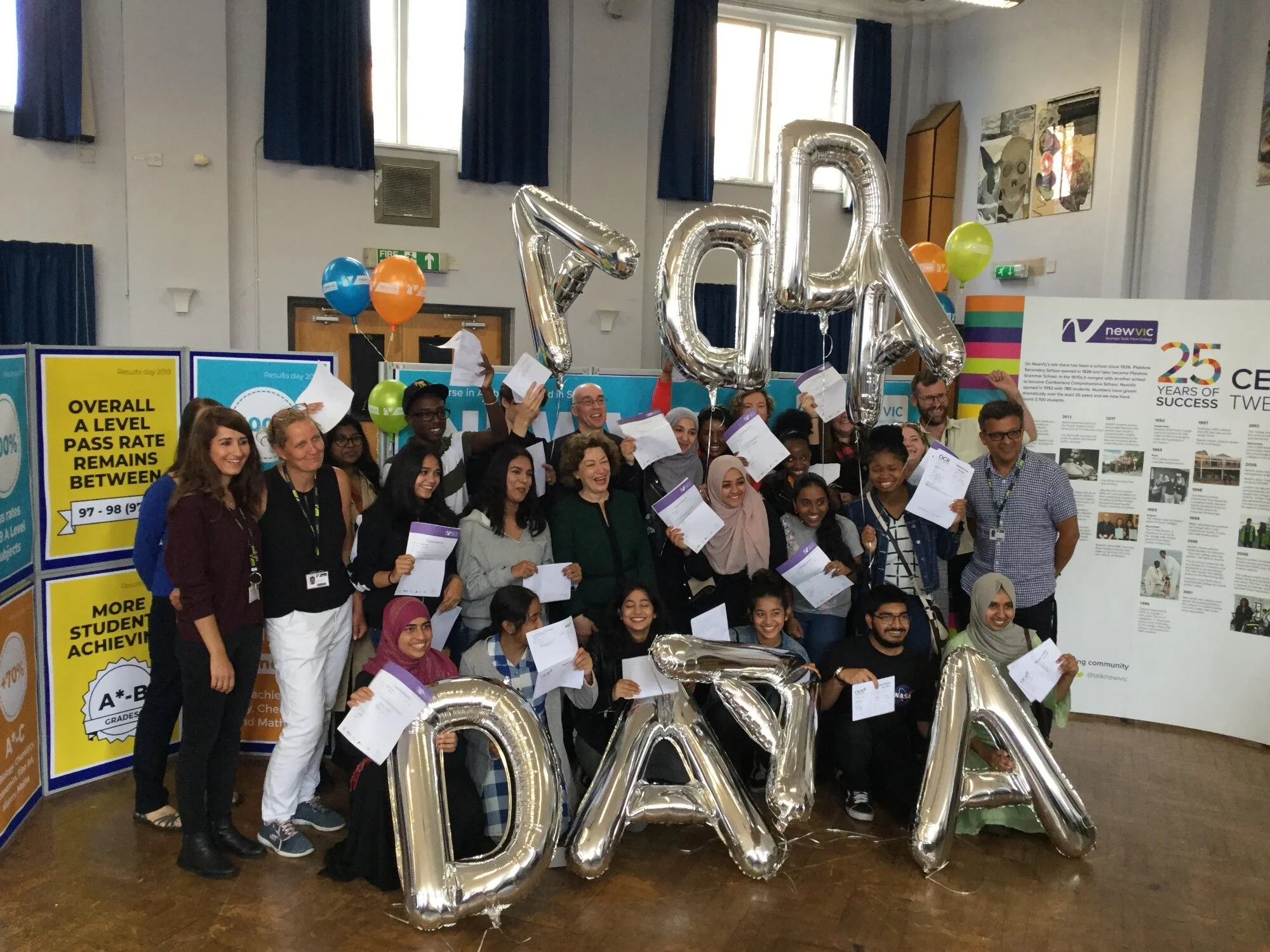 NewVIc students achieve the largest number of A* and A grades in Science and Maths