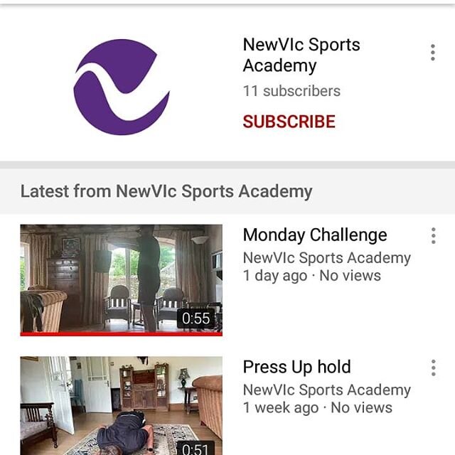 Looking for a New challenge head over to our @newvicsports YouTube page check out our latest fitness videos https://youtu.be/cr5aKcy7iBY
#onecollegeoneteam