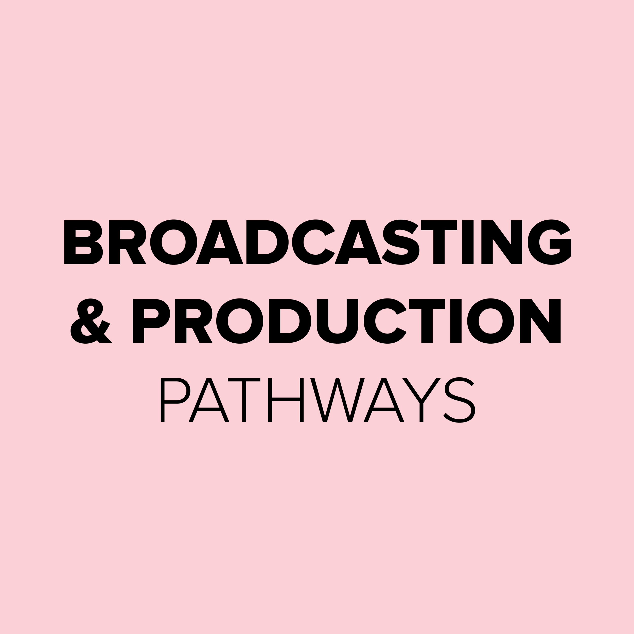 Broadcasting & Production Pathways | Online Open Day