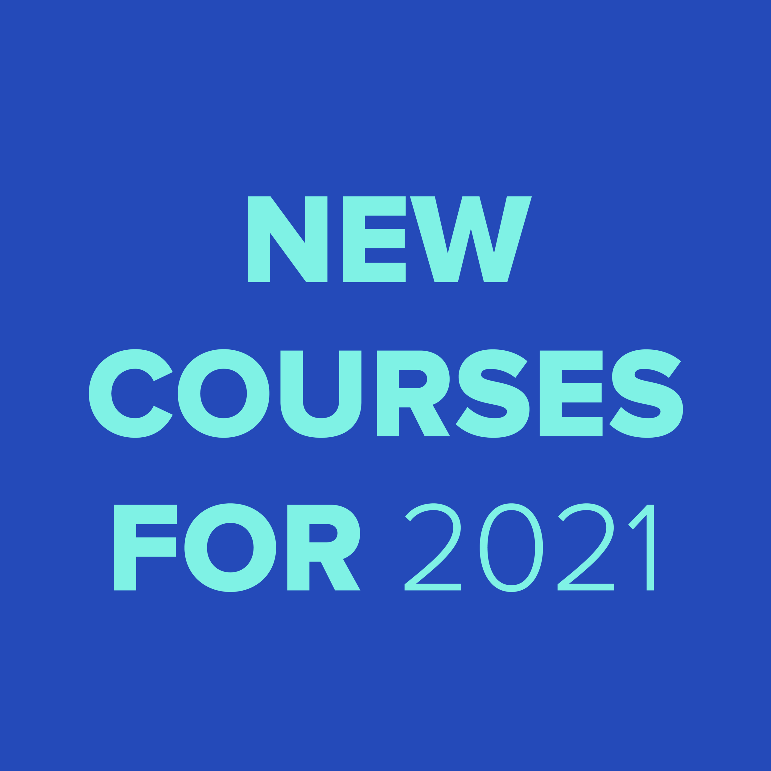 New Courses for 2021 | Online Open Day