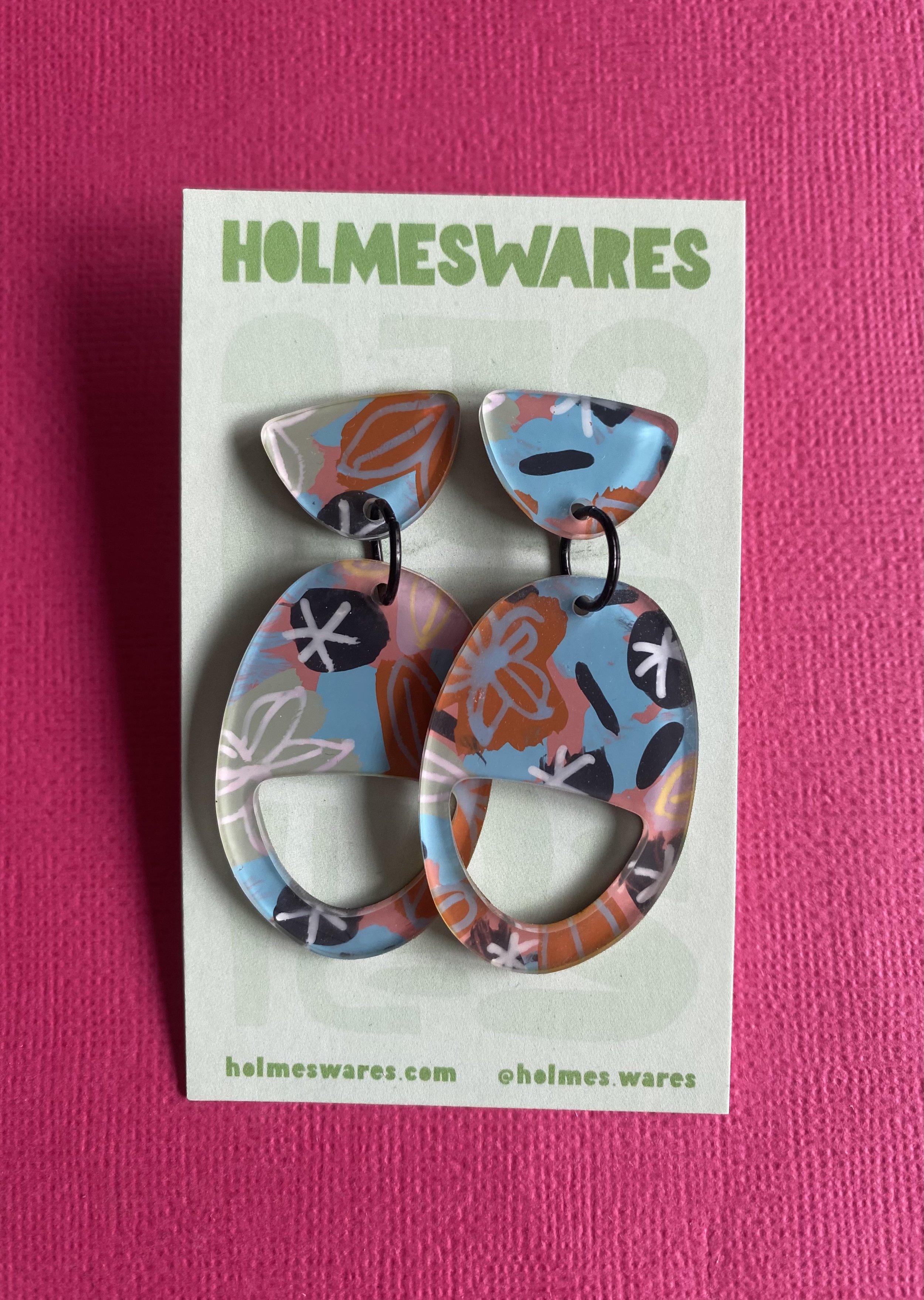 Hand painted earrings - 424