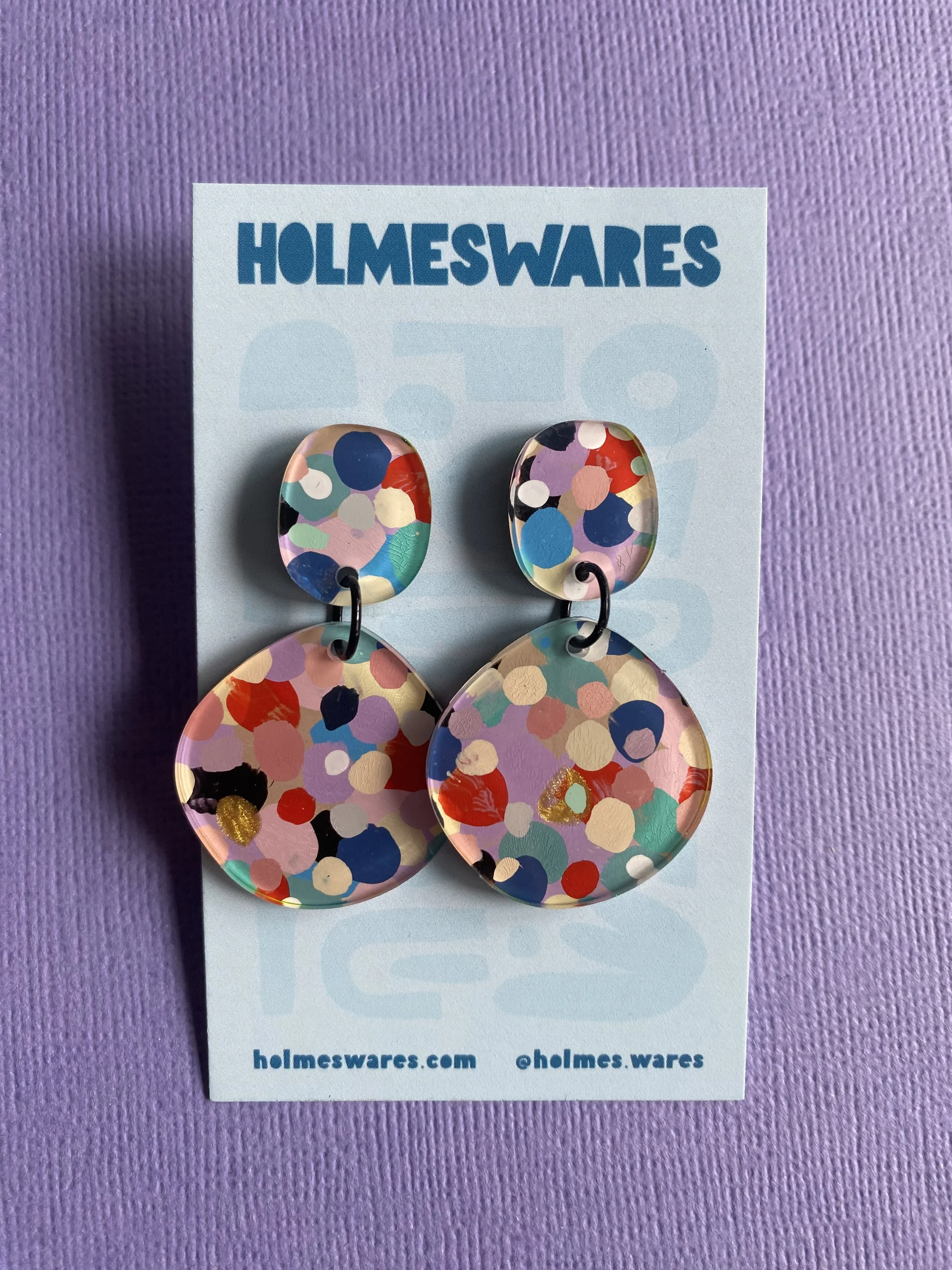 Hand painted earrings - 313