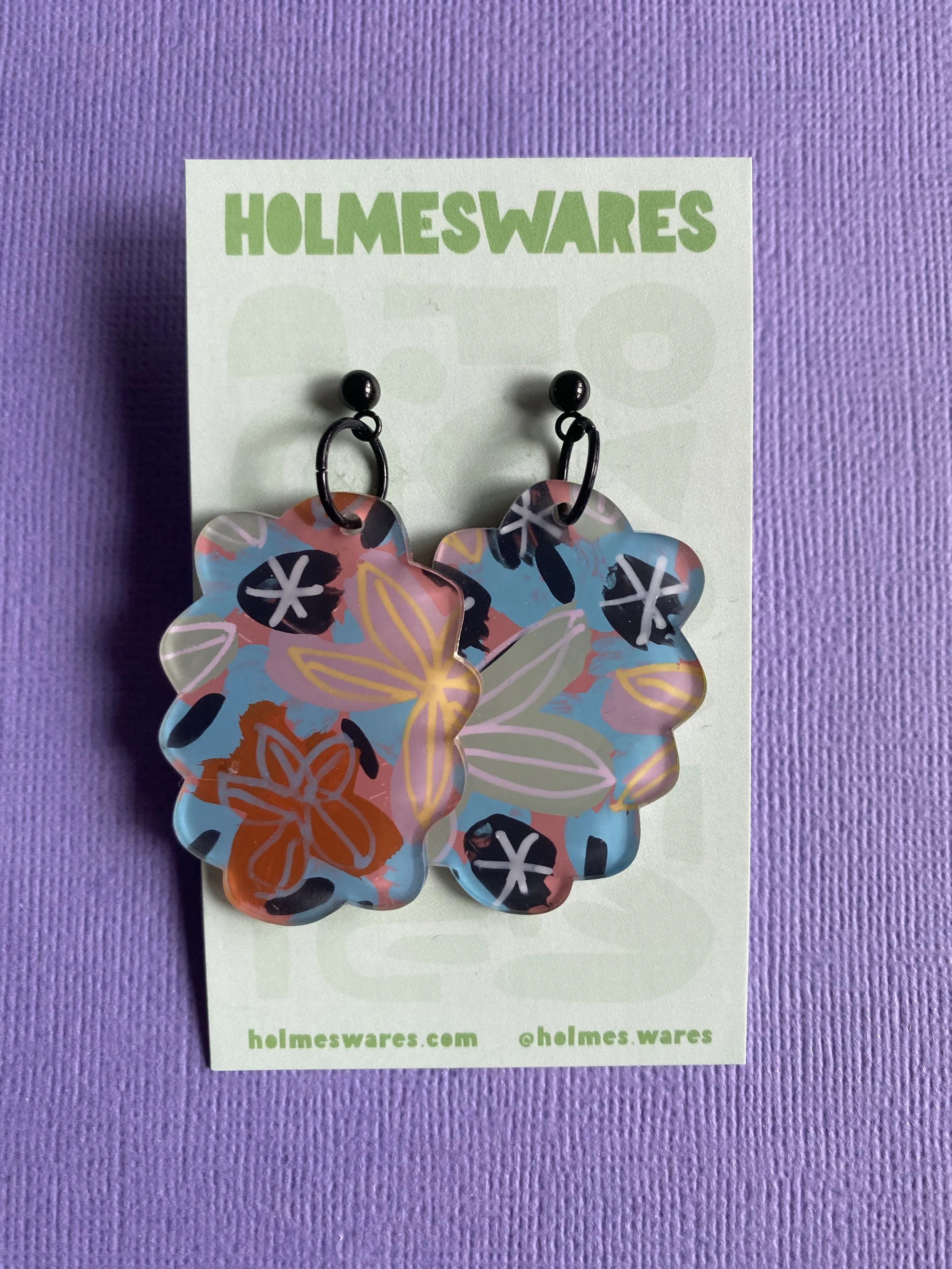 Hand painted earrings - 311