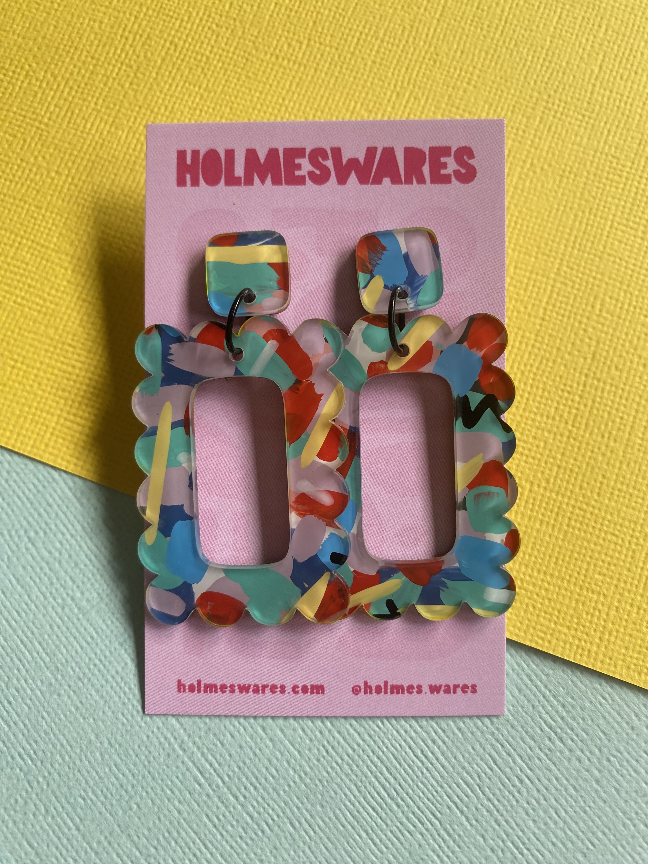 Hand painted earrings - 0147