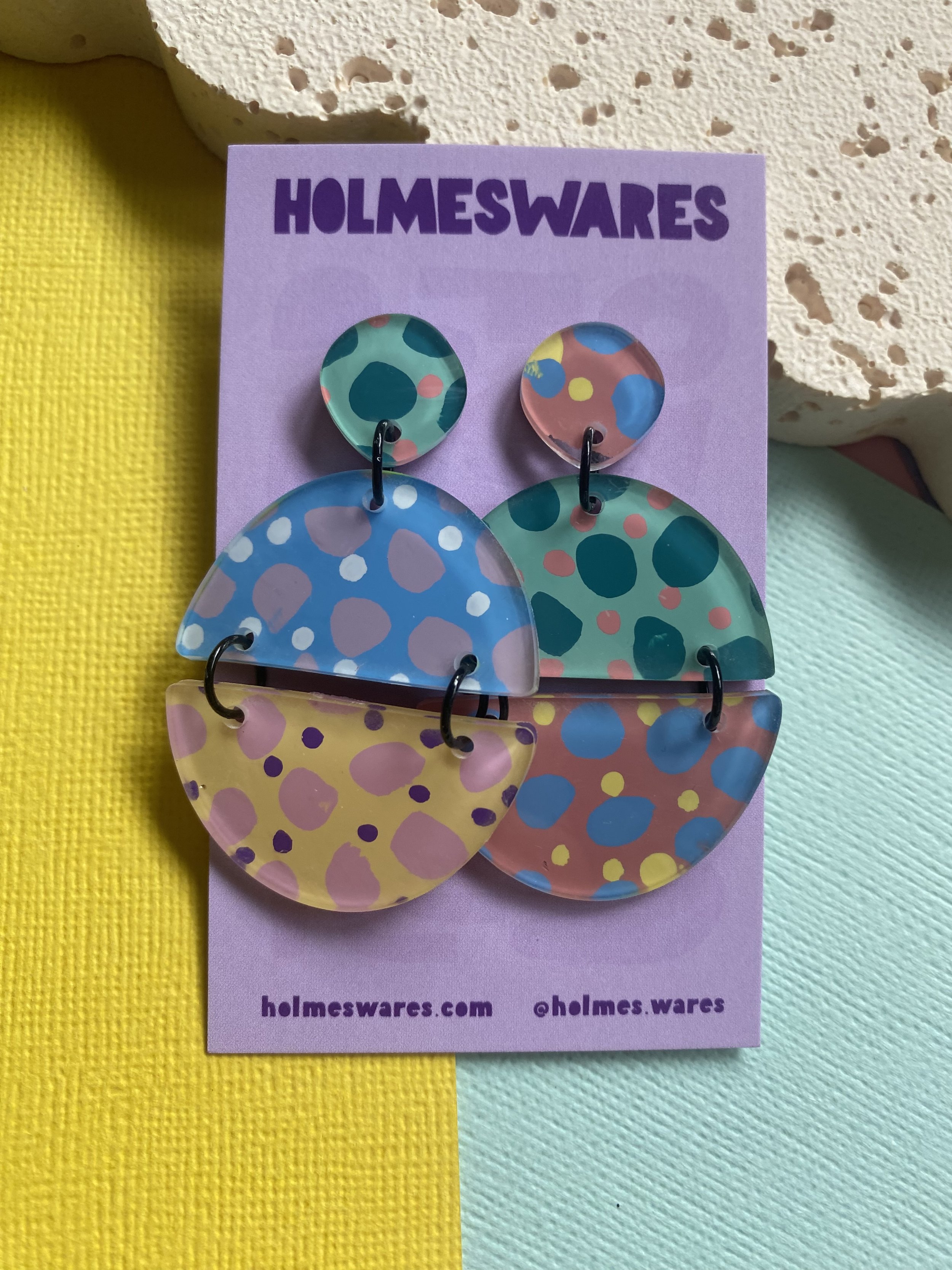 Hand painted earrings - 0142