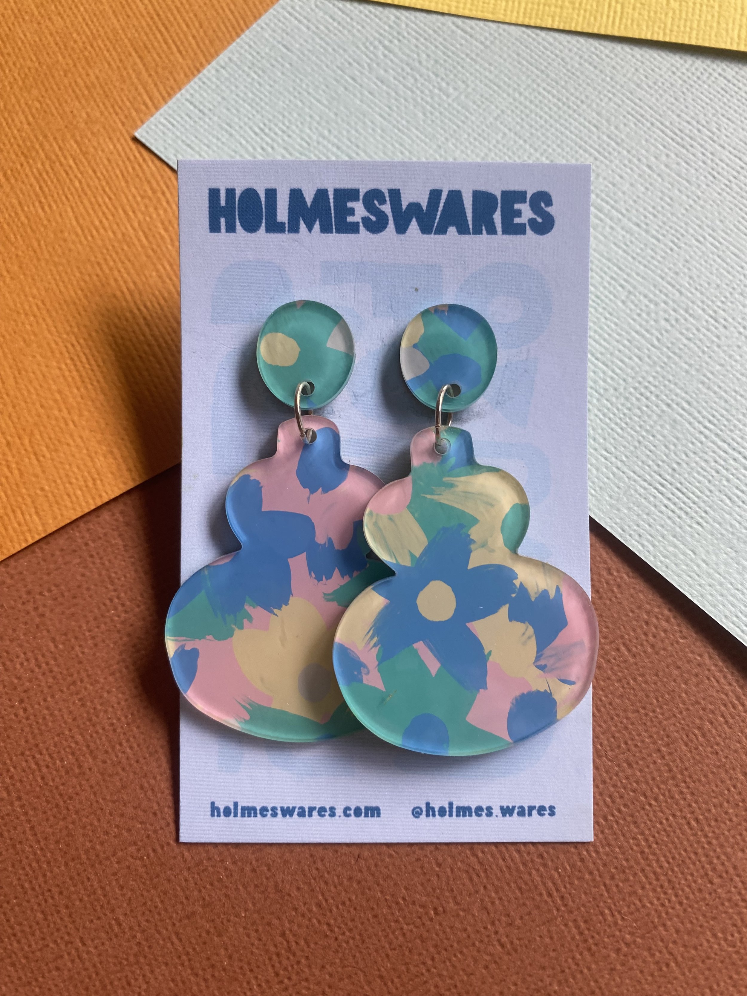 Hand painted earrings - 0134