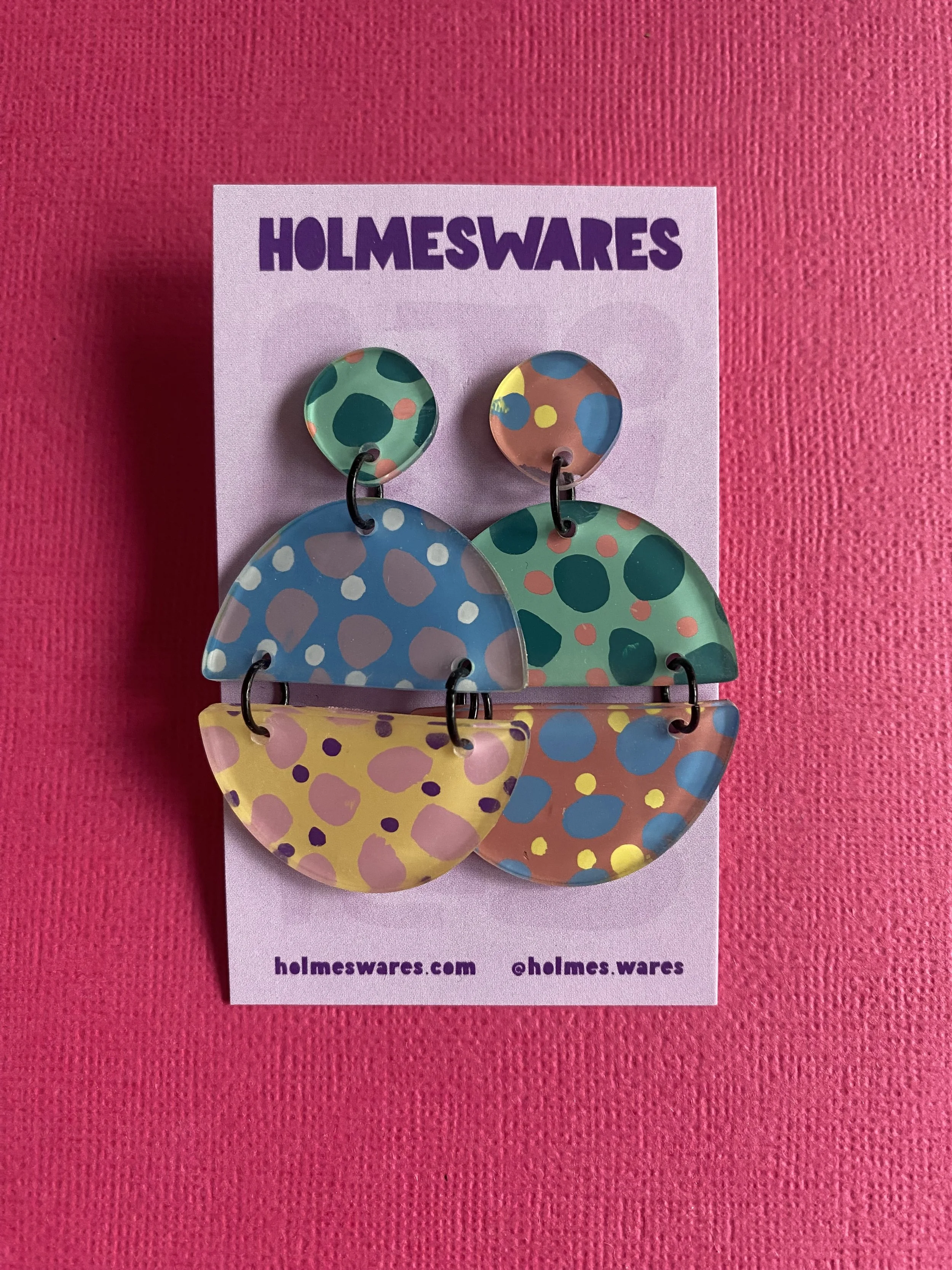 Hand painted earrings - 318