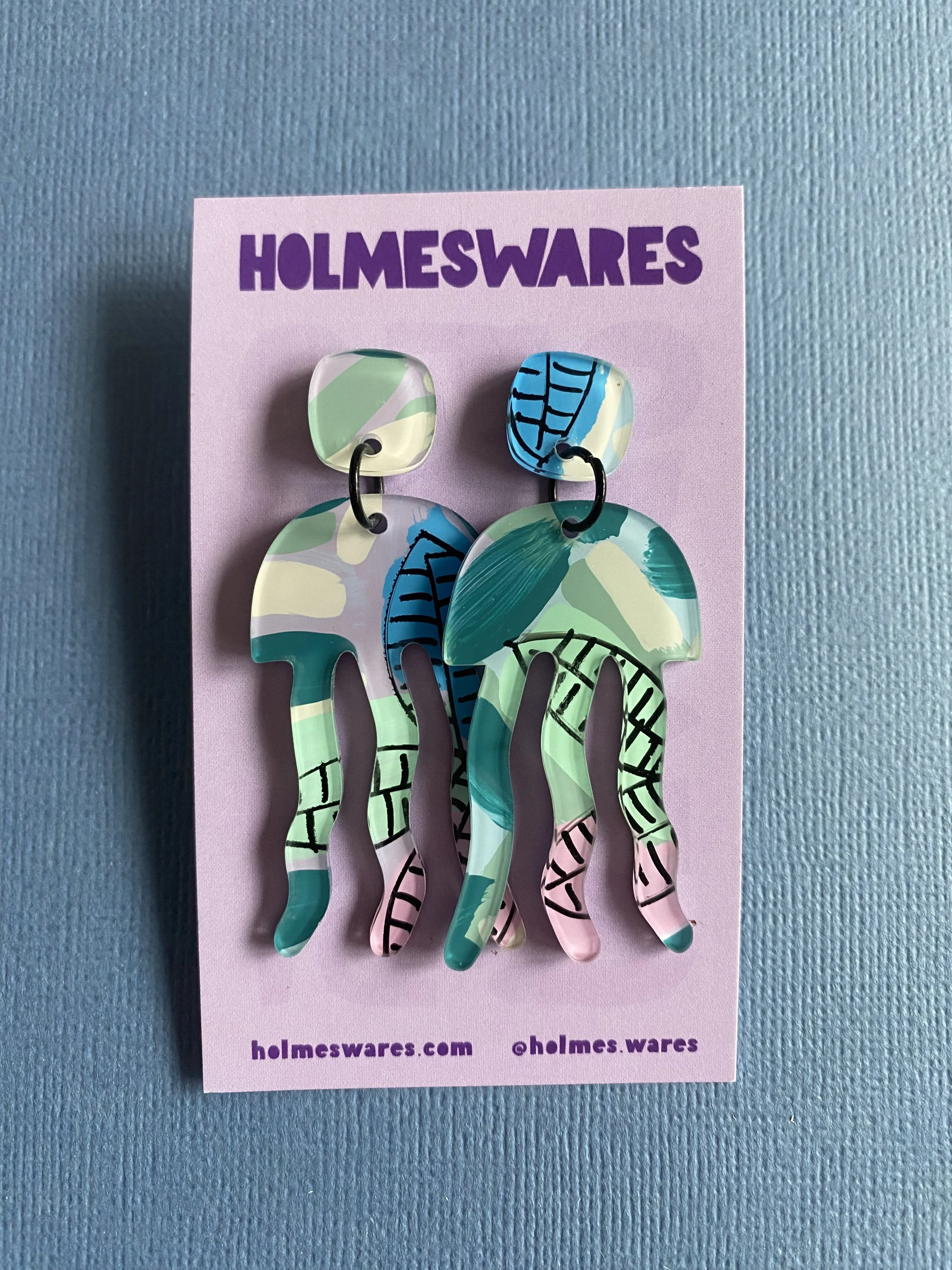 Hand painted earrings - 317