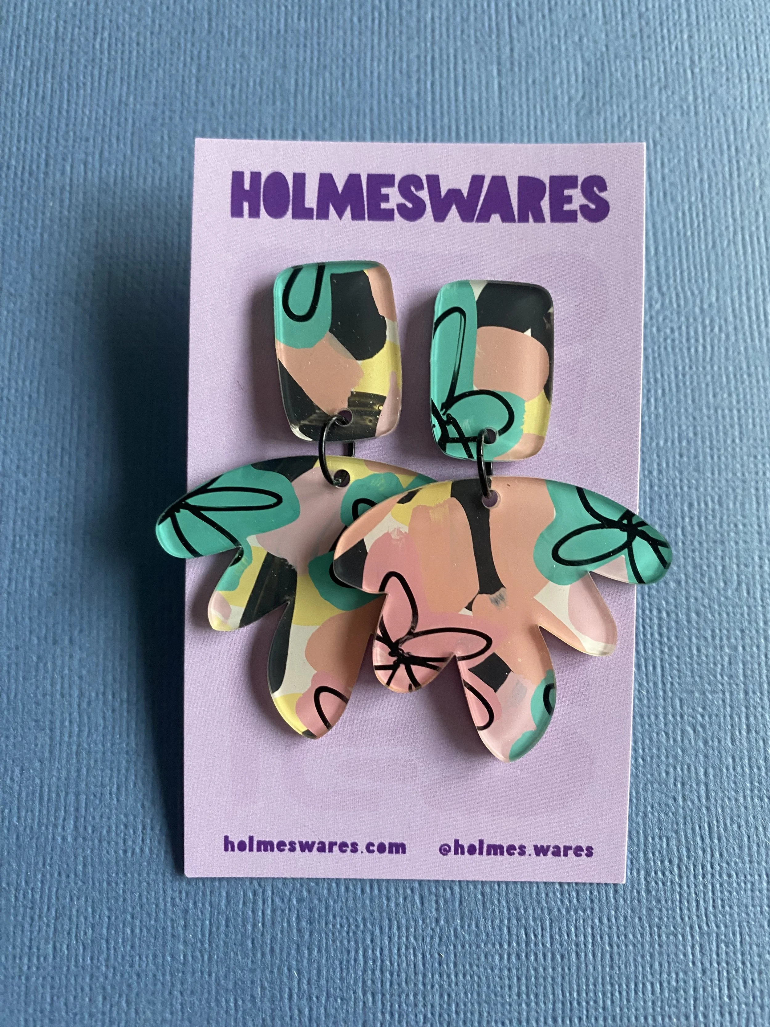 Hand painted earrings - 252