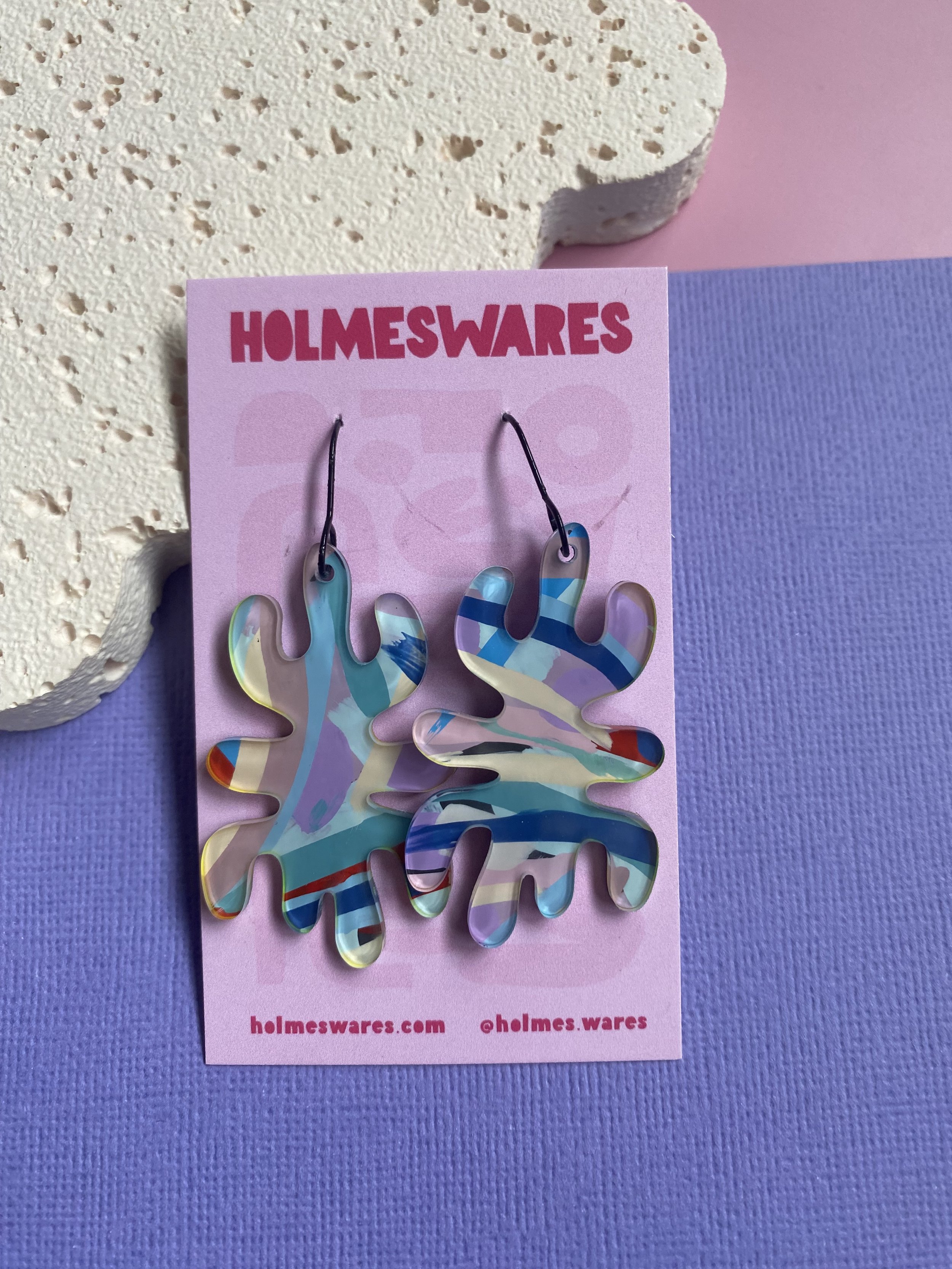 Hand painted earrings - 0141