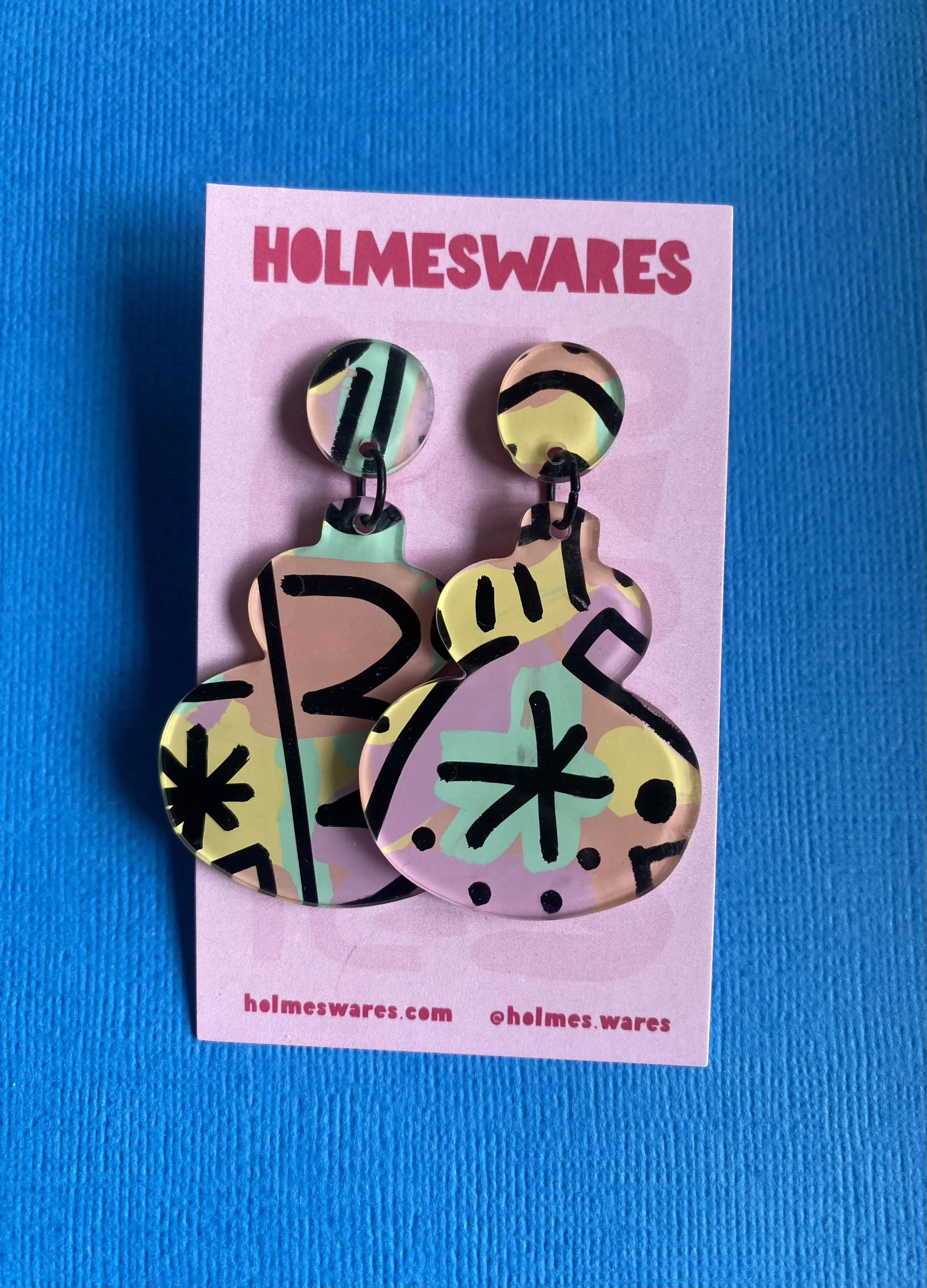 Hand painted earrings - 428