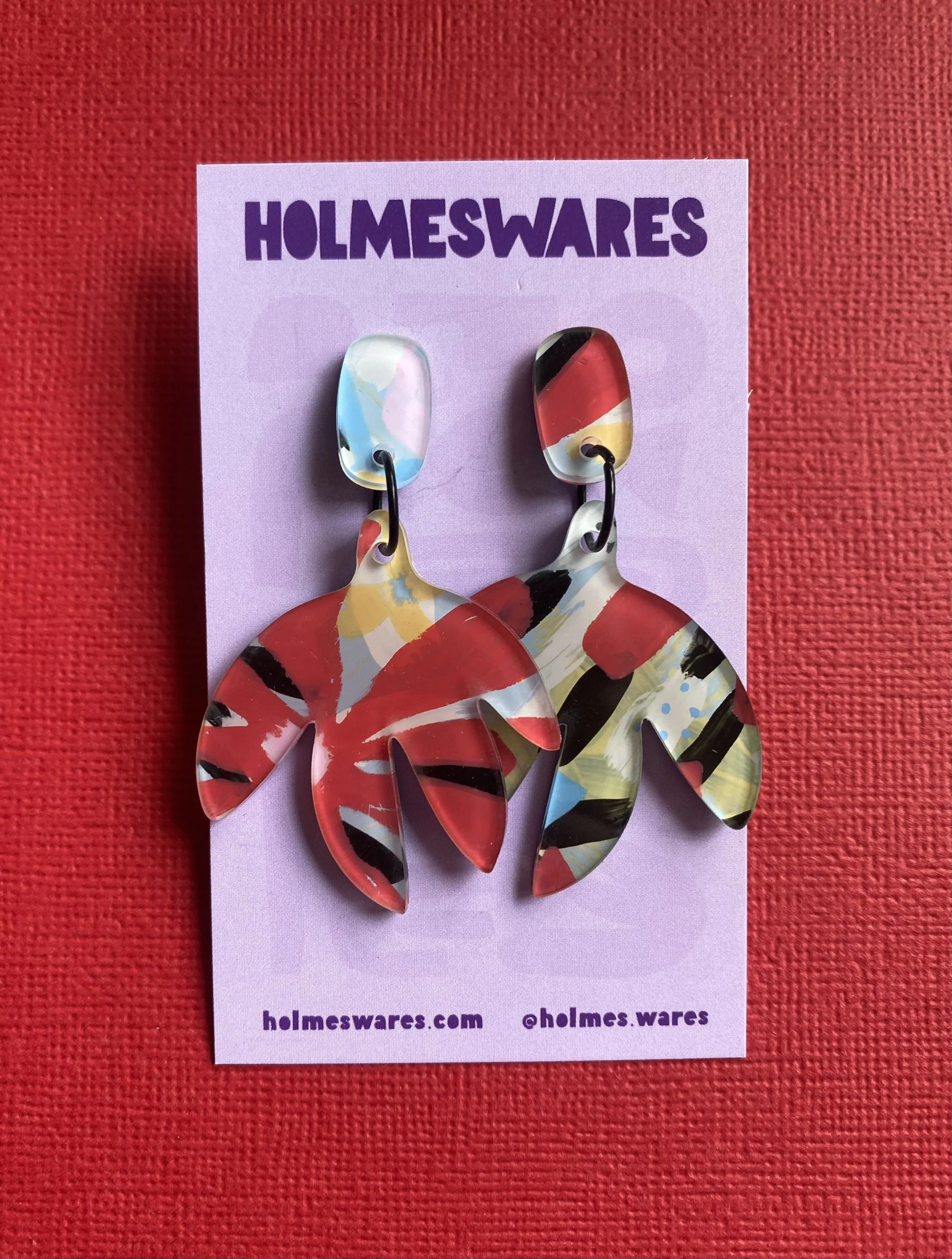 Hand painted earrings - 402