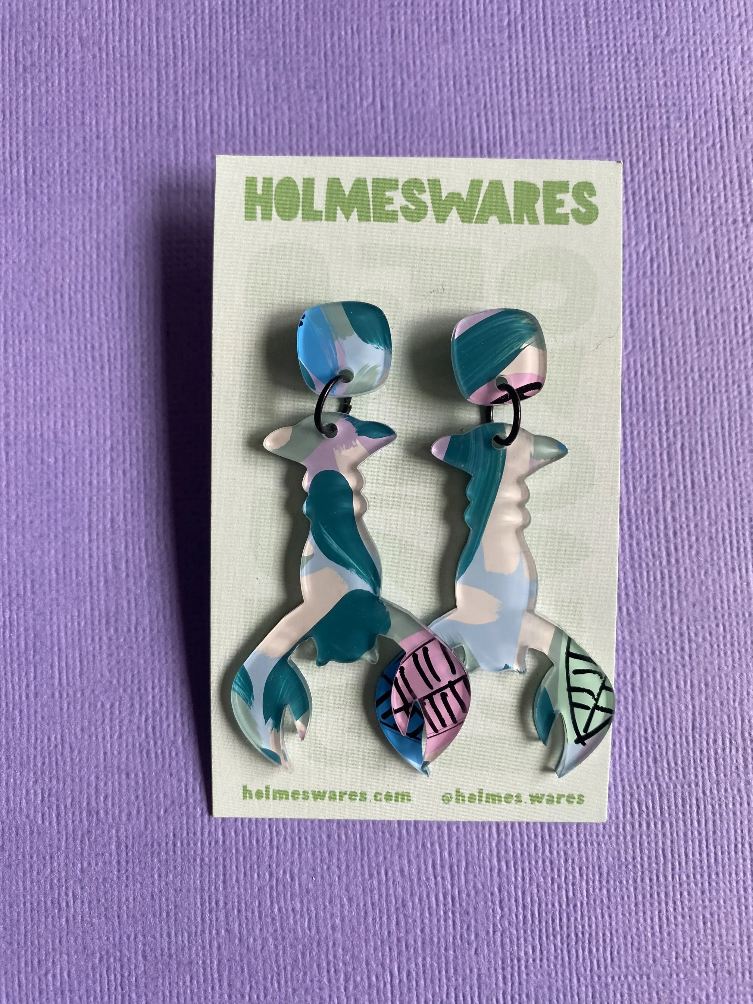 Hand painted earrings - 316