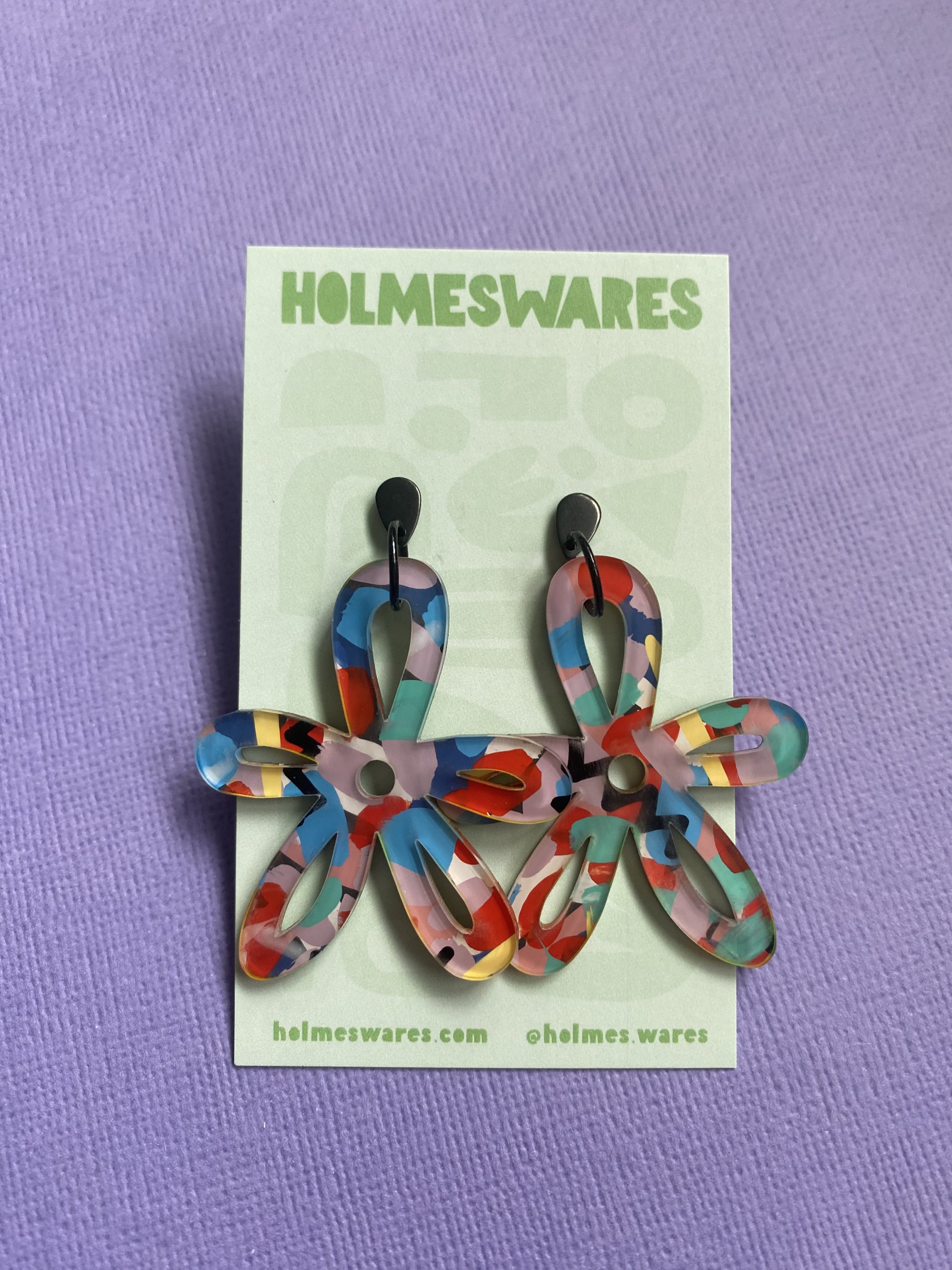 Hand painted earrings - 0128