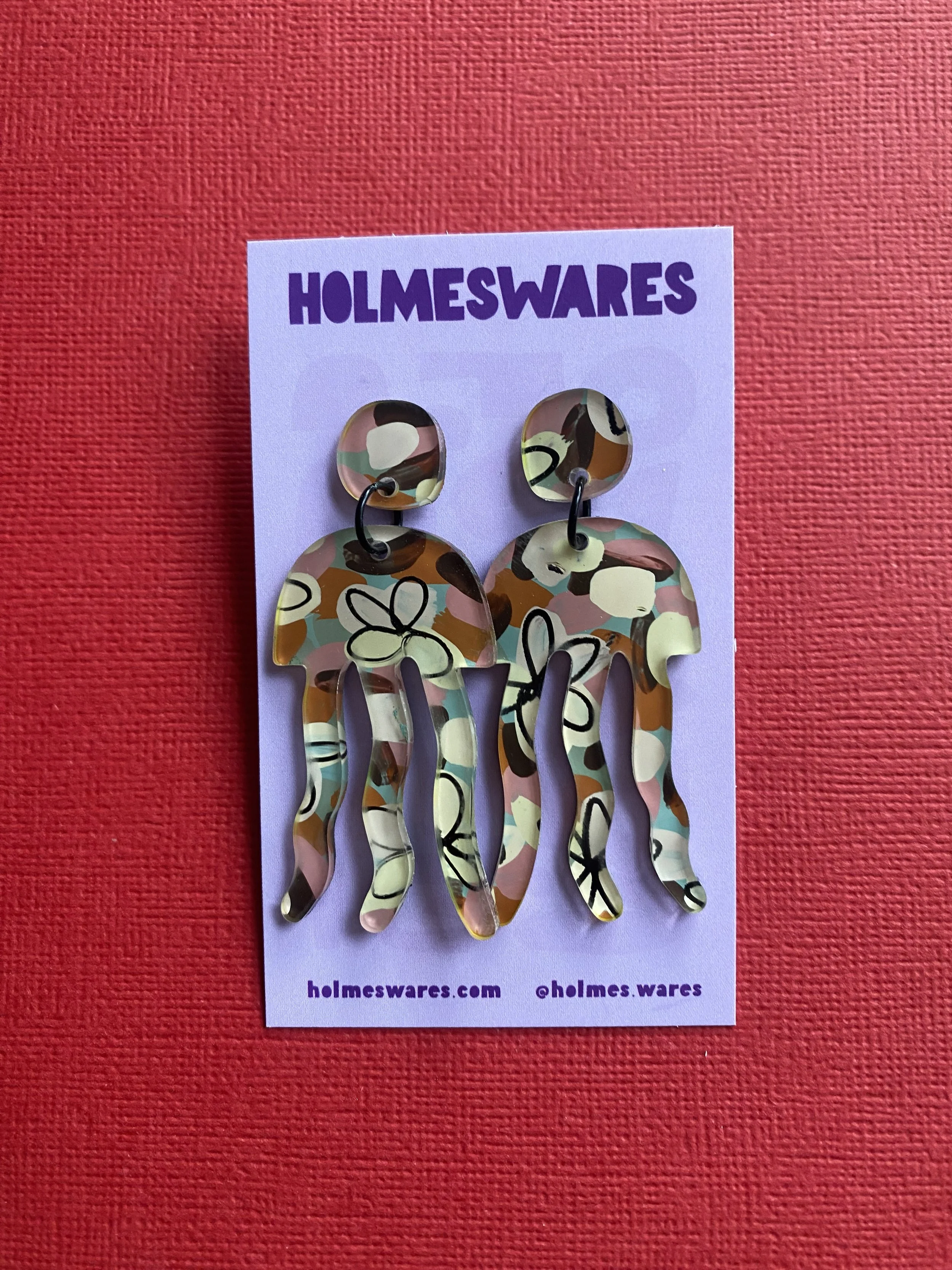 Hand painted earrings - 244