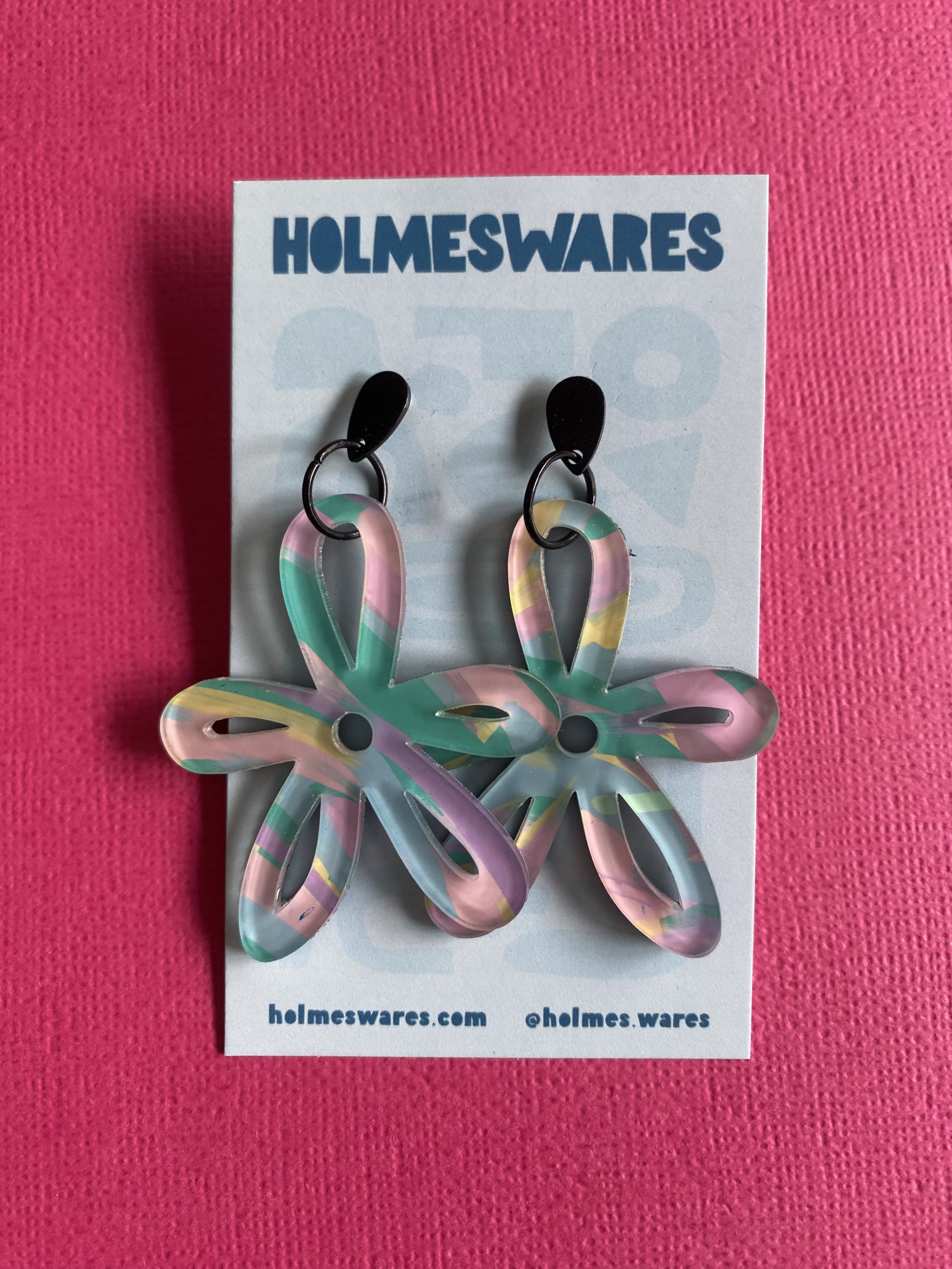 Hand painted earrings - 422