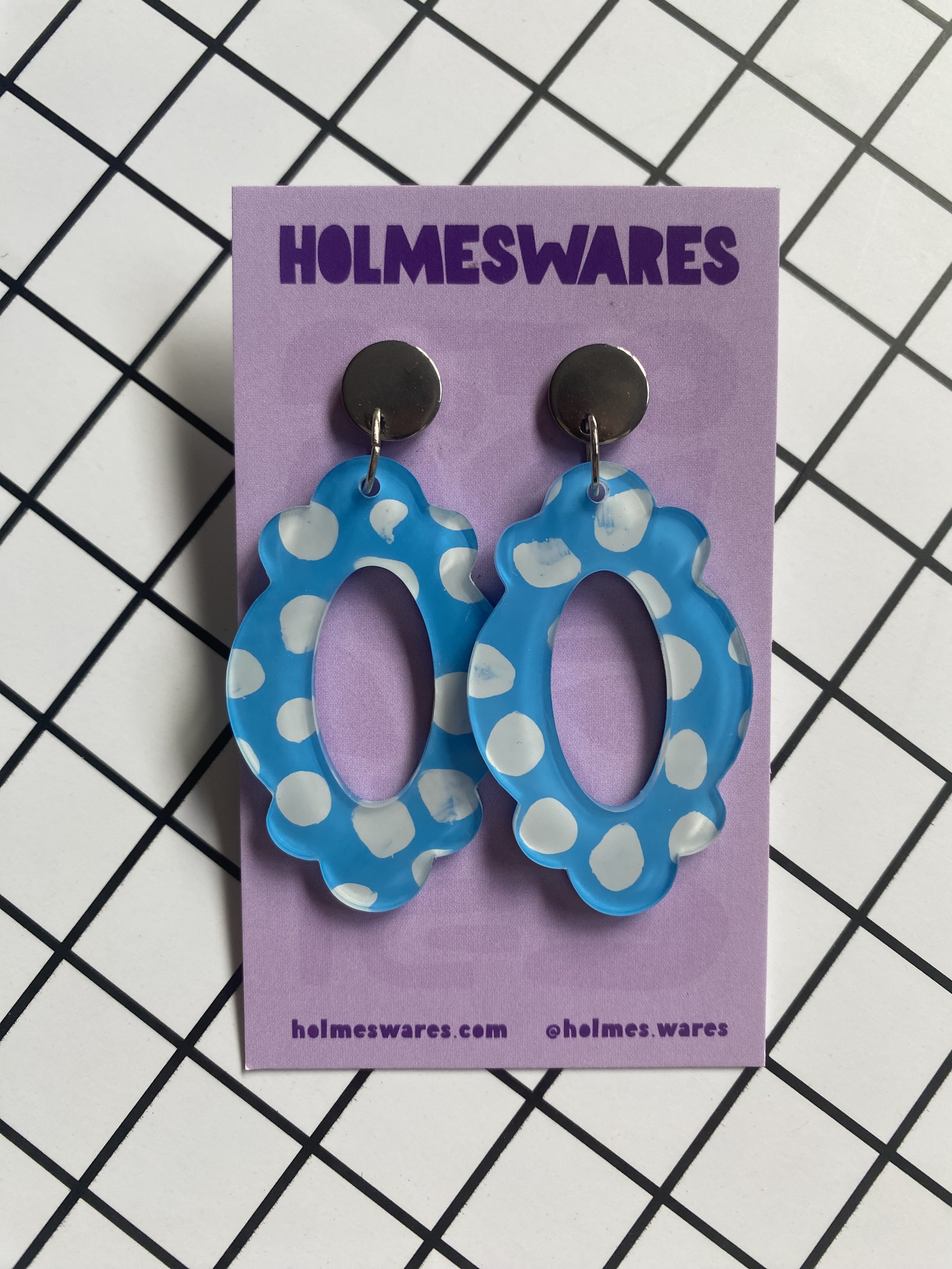 Hand painted earrings - 0153