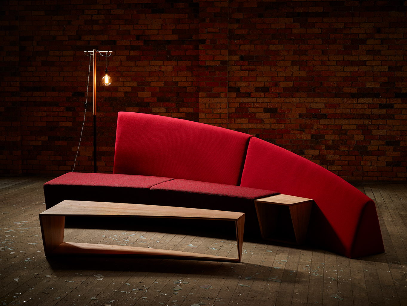 Designed for large public spaces, the set aims to challenge our perception of furniture in public spaces and the way in which human interaction is encouraged or discouraged.