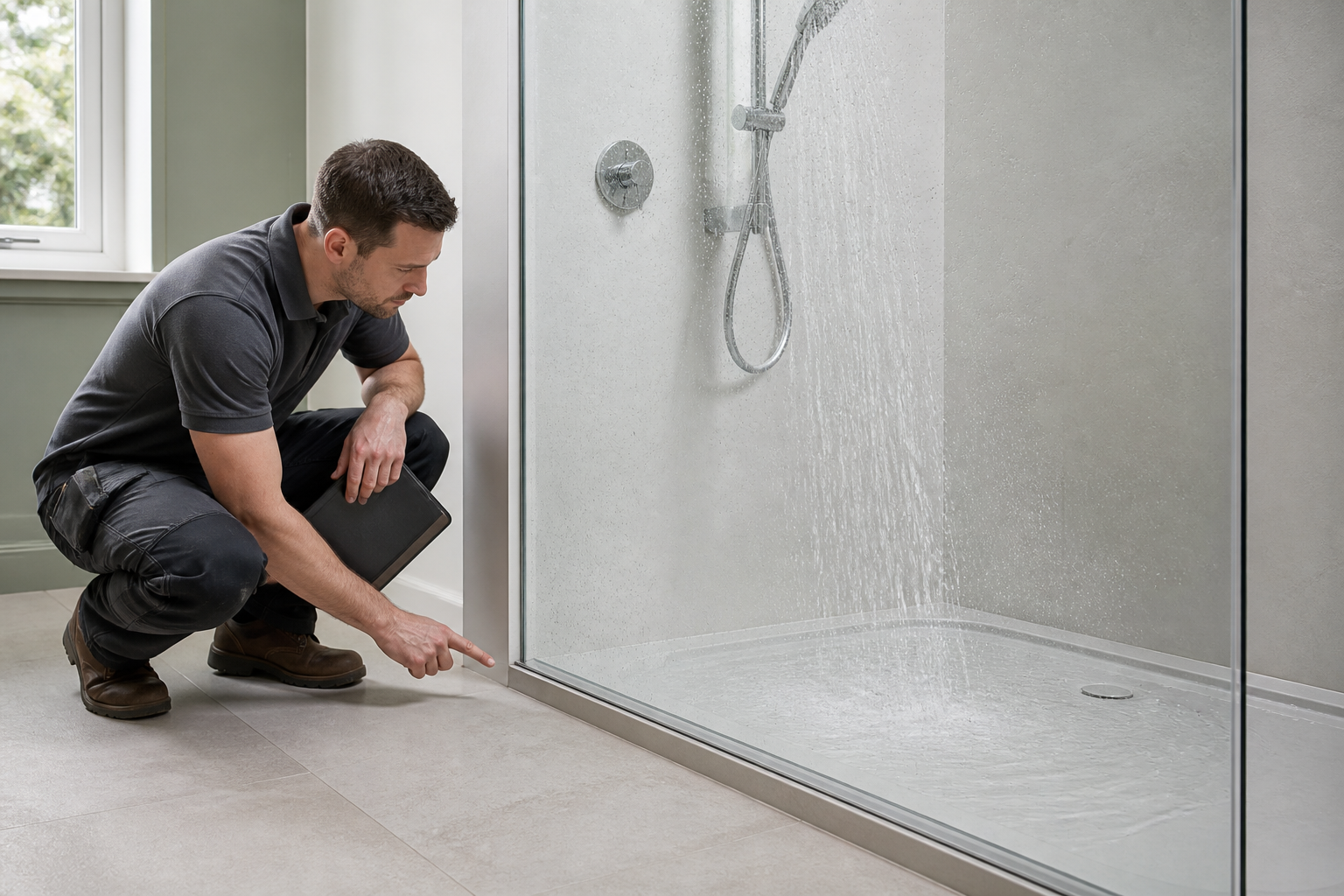Shower Enclosure Water Containment Has Boundaries