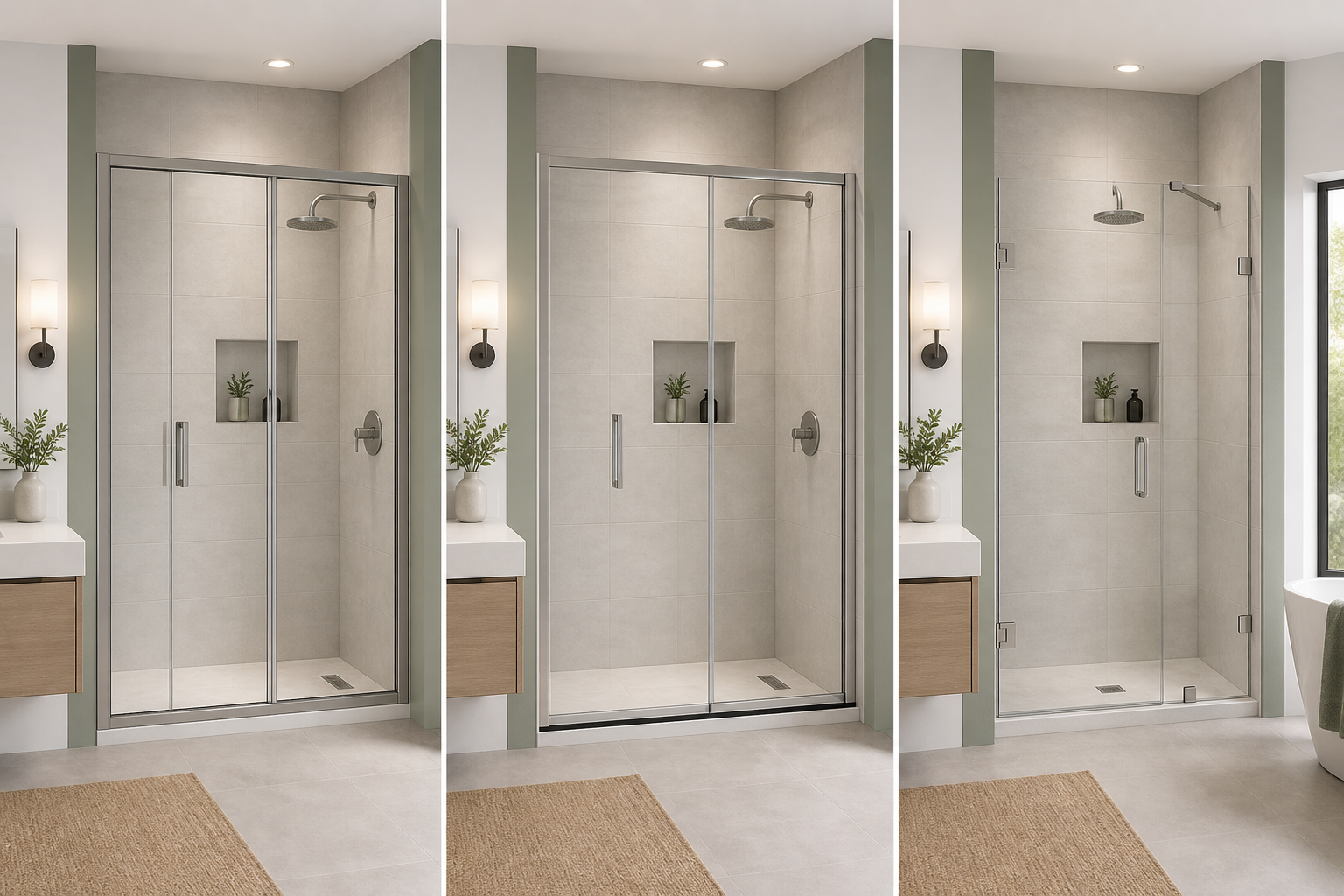Framed vs Semi-Frameless vs Frameless Shower Enclosures