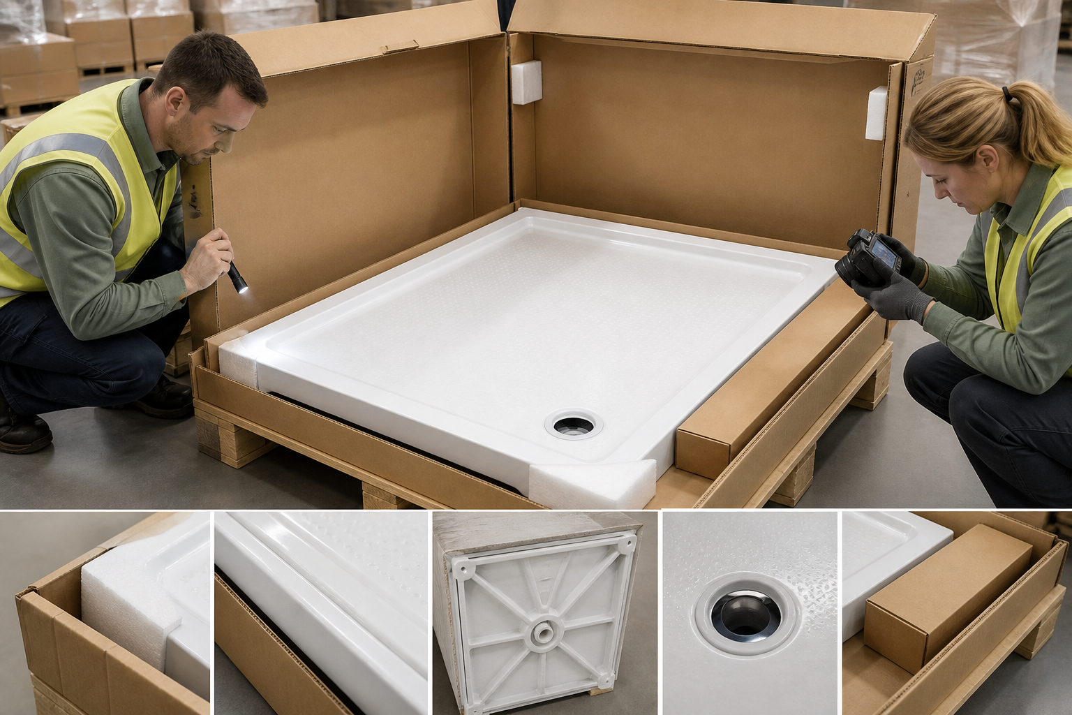 Shower Tray Packaging Inspection: Record Damage Before Installation