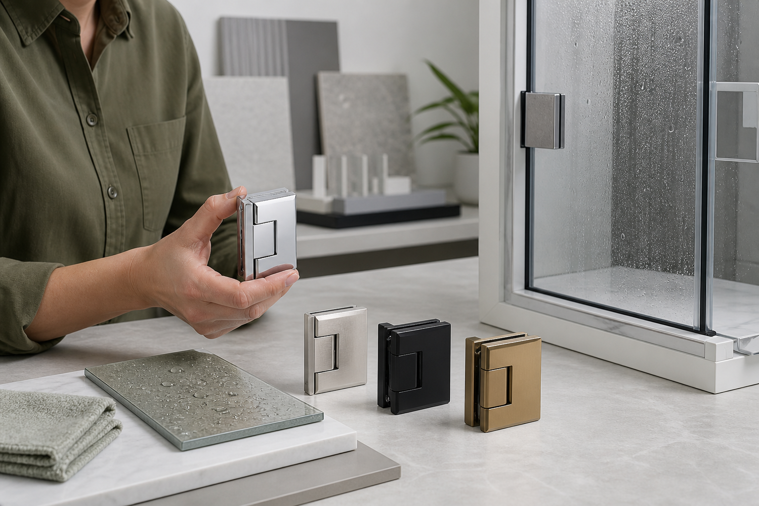 Shower Enclosure Hardware Finish: Match the Finish to the Bathroom Environment