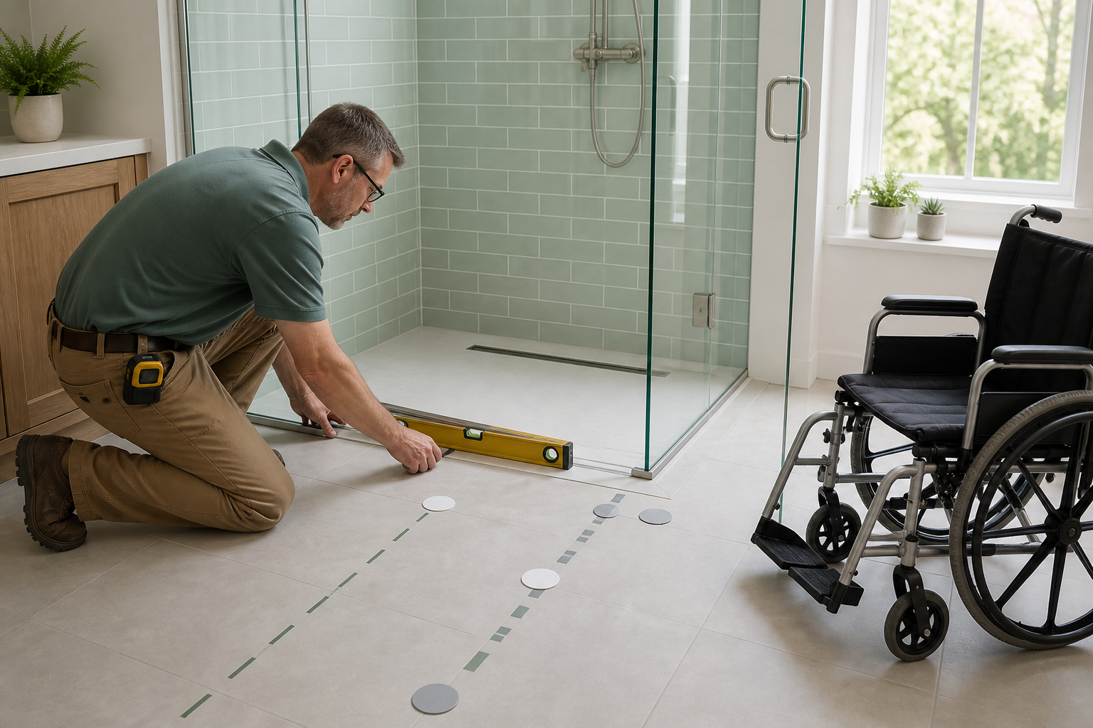 Low-Threshold Shower Enclosure Planning: Coordinate Access and Water Control