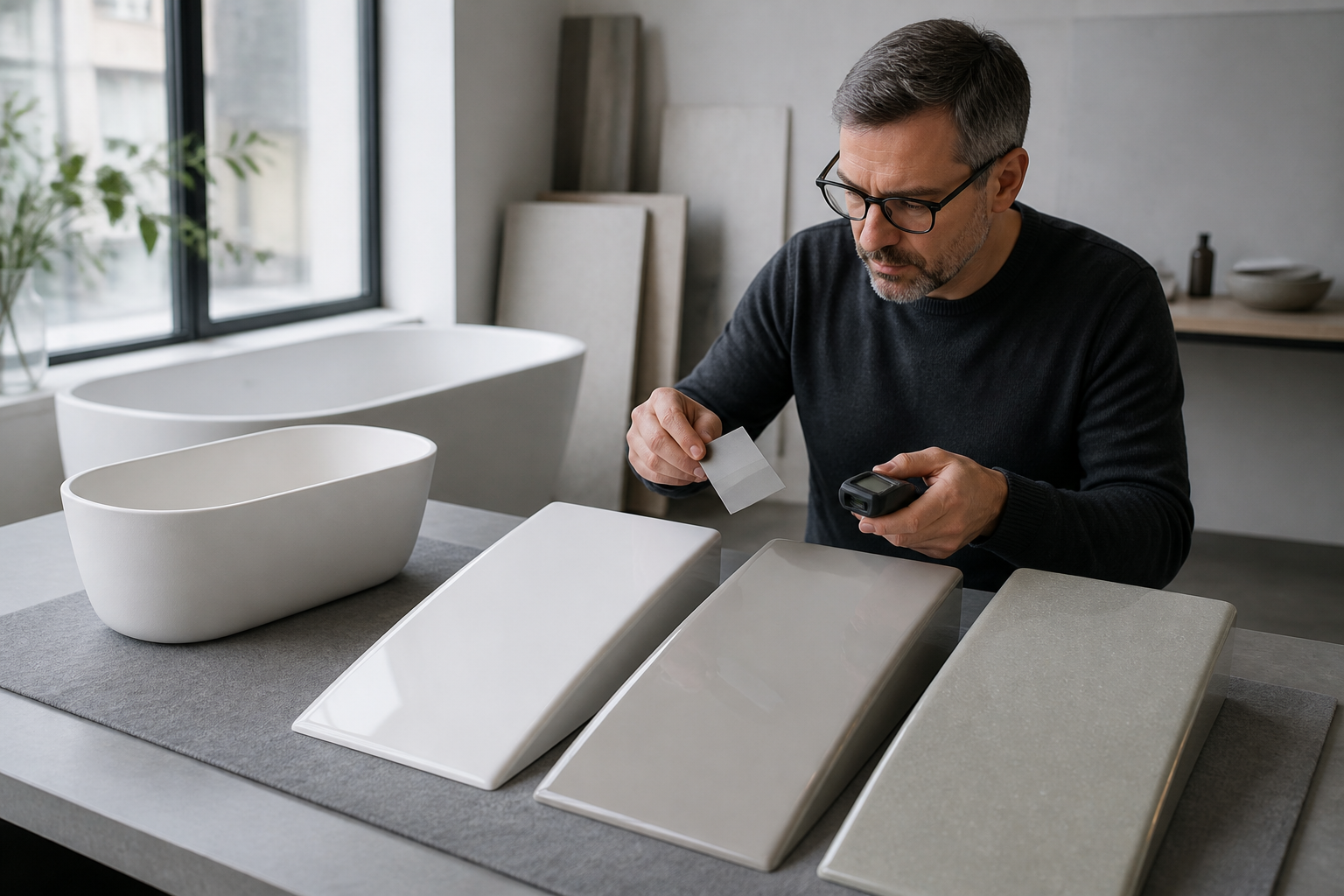 Bathtub Colour and Finish Approval: Compare Texture, Gloss and Batch Evidence