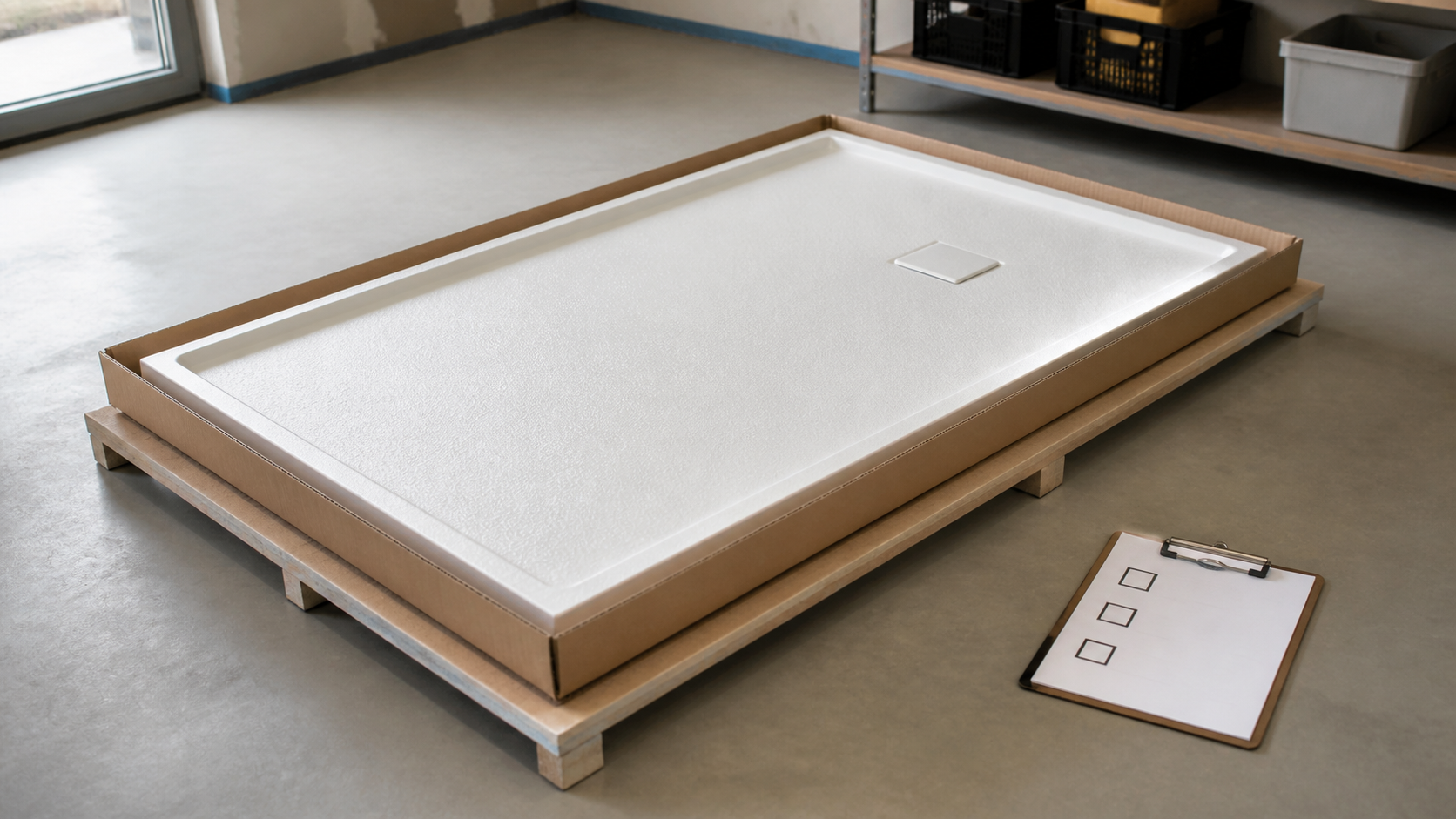 How to Store a Shower Tray on Site Before Installation