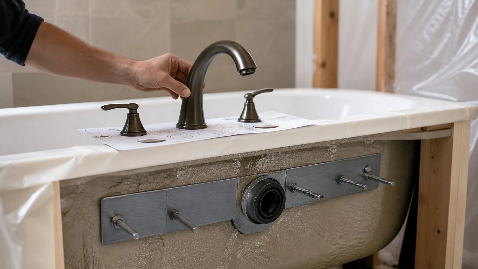 Before Drilling Bathtub Tap Holes: Check the Full Interface