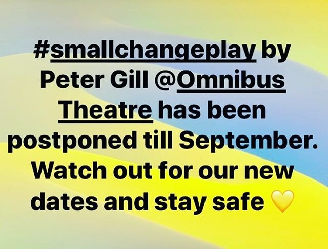 It will pass. Art will happen. Love to all #smallchangeplay