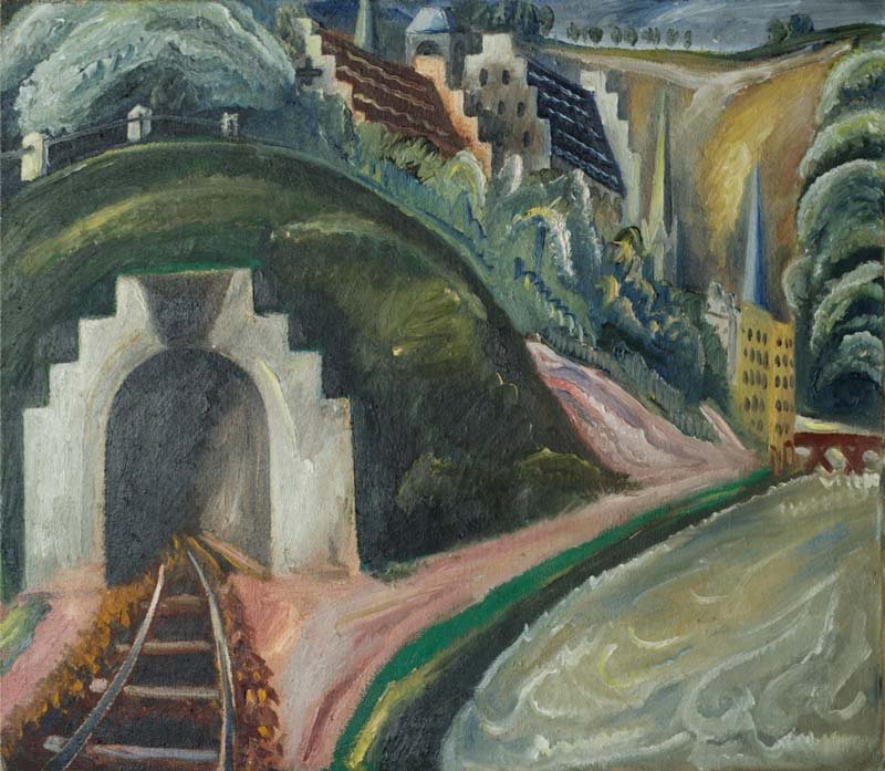 Paul-Kleinschmidt_Landschaft-mit-Tunnel-bei-Wasserburg,-1924,-Privatbesitz.jpg