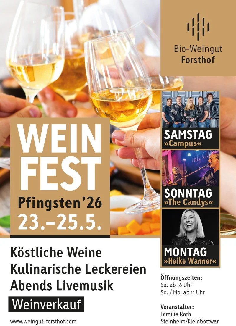 Weinfest an Pfingsten 2026