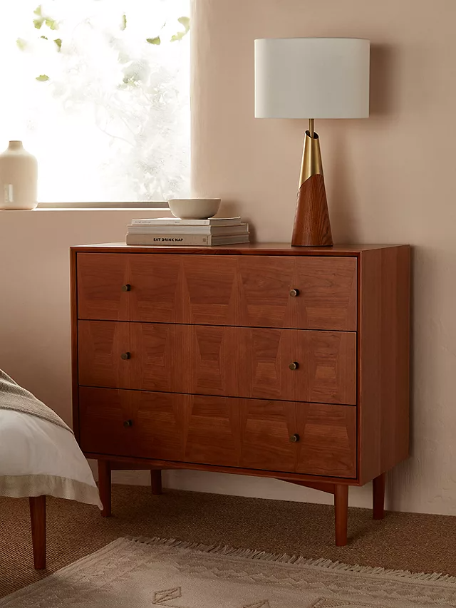 John Lewis Marquetry 3 Drawer Wood Chest, Natural.png