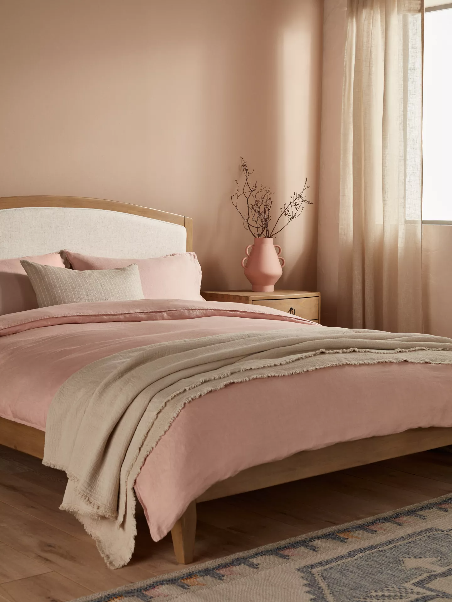 John Lewis Bowed Bed Frame, Double, Brown.png