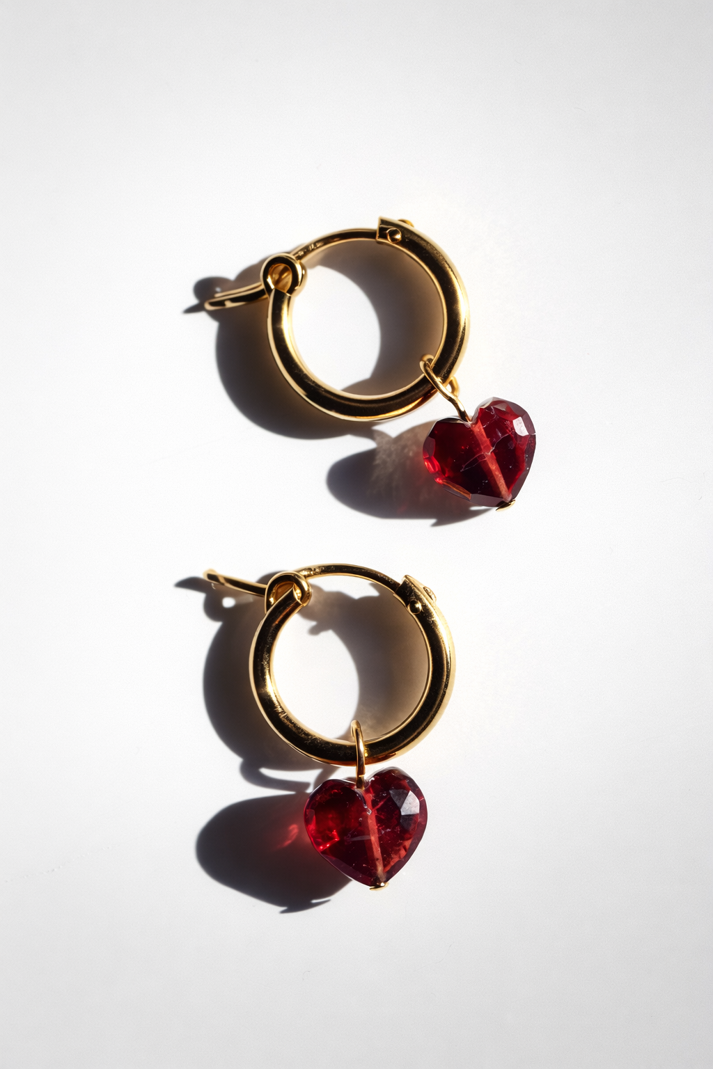 Créole "coeur sur moi" grenat