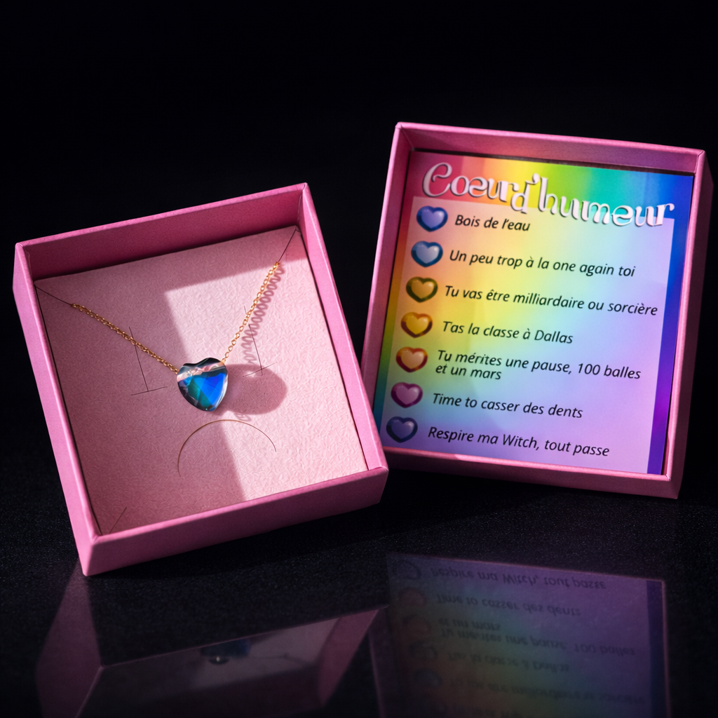 Collier coeur d'humeur