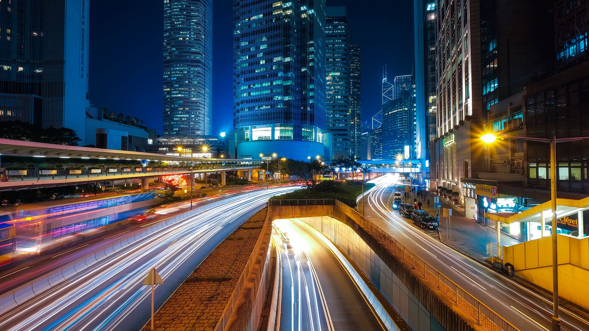 Busy City at Night