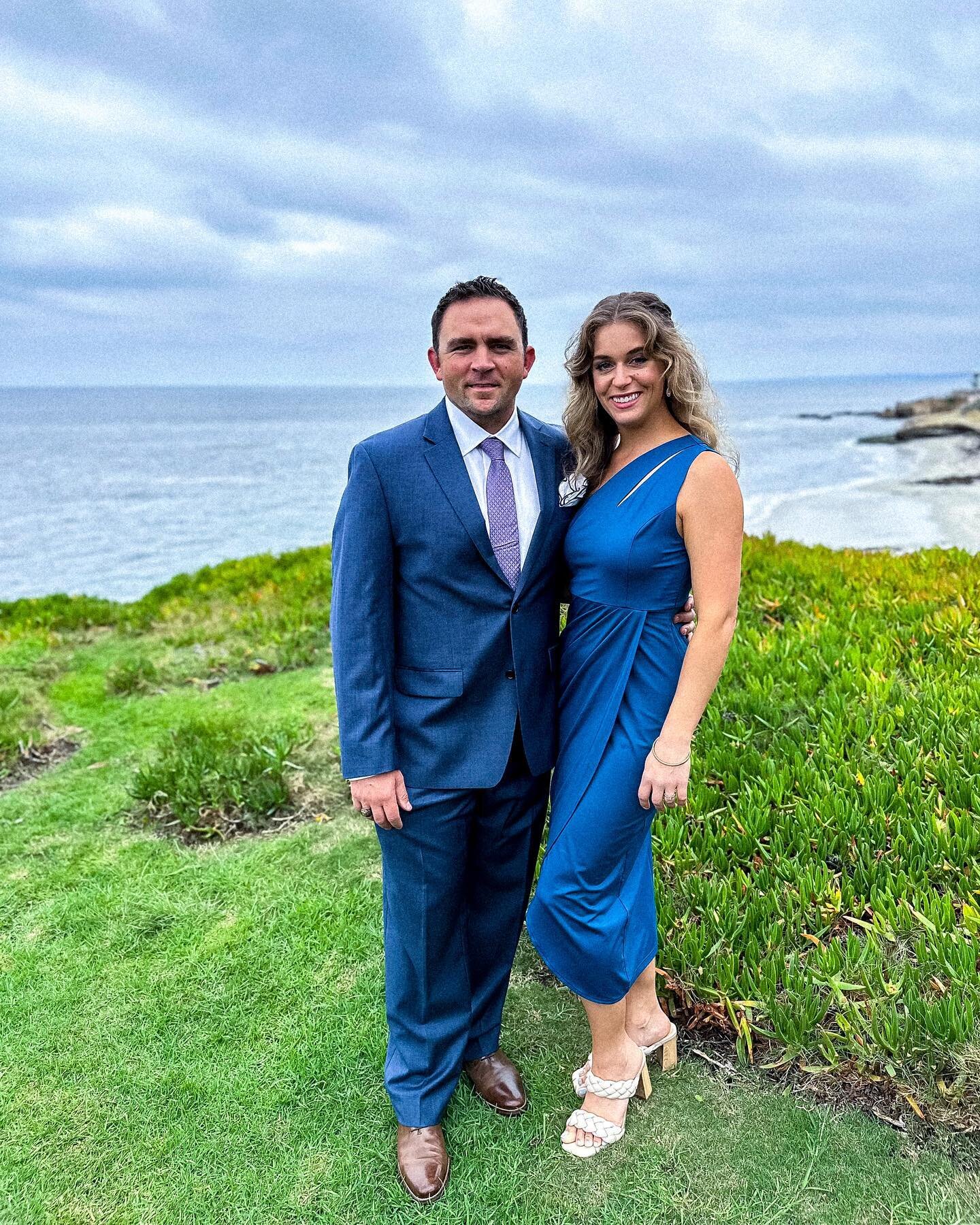 Great weekend celebrating Jeff and Des&rsquo;s Wedding! Love it when I get to dress up with you! #mrandmrselkin 🌊