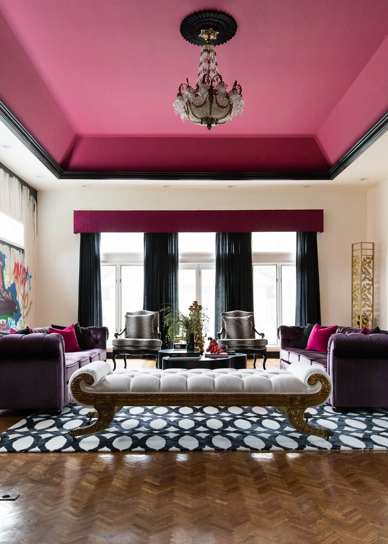Oak Brook Bold and Beautiful Living Room