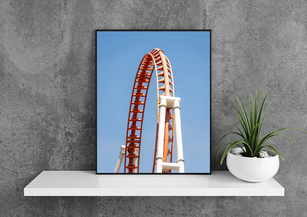 noah goldowitz photography,thunderbolt,loop,ride,coney island,print,8x10,noah goldowitz,roller coaster,rollerscoaster,photo,photography