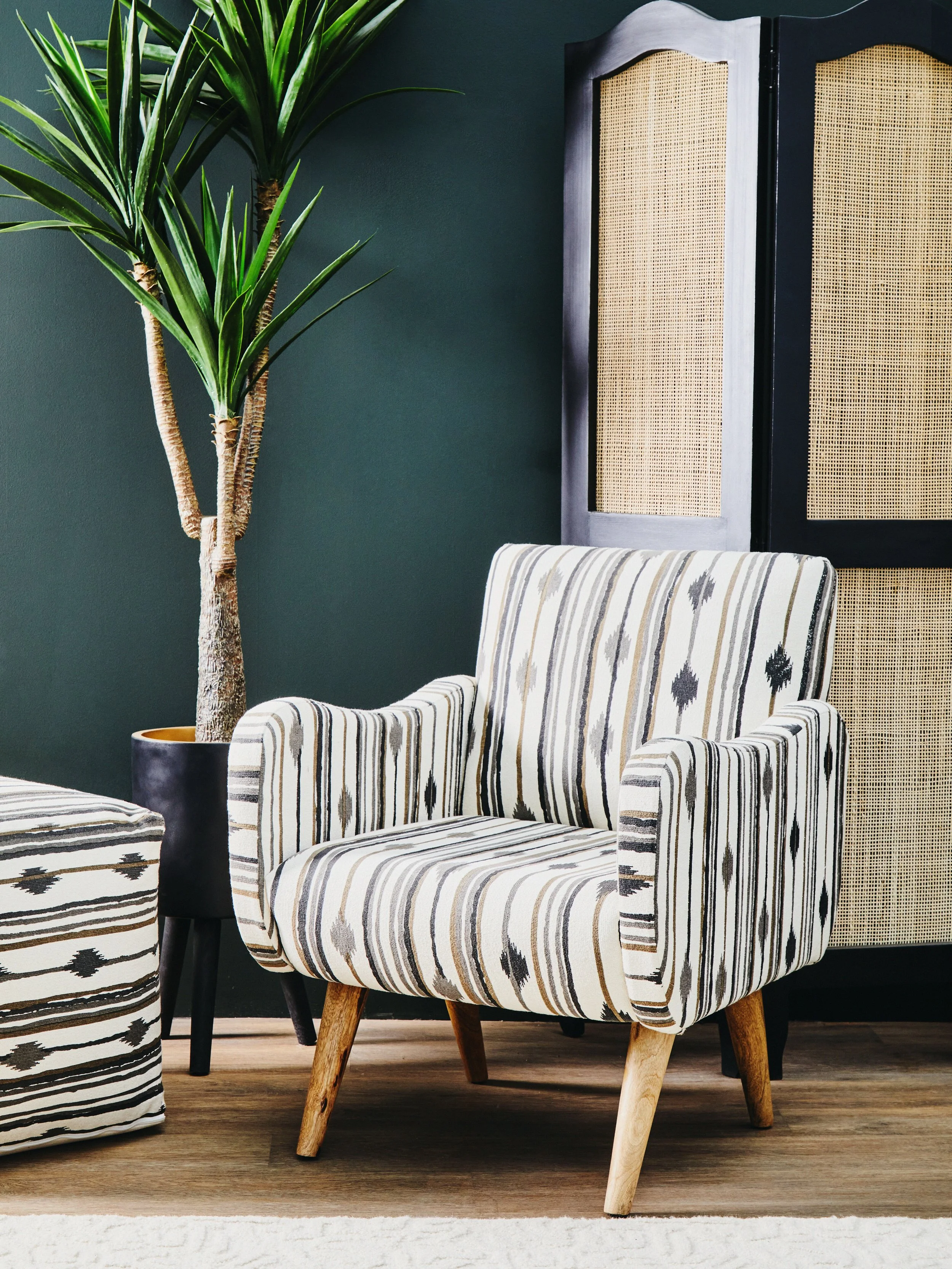  PATTERNED ARMCHAIRS 