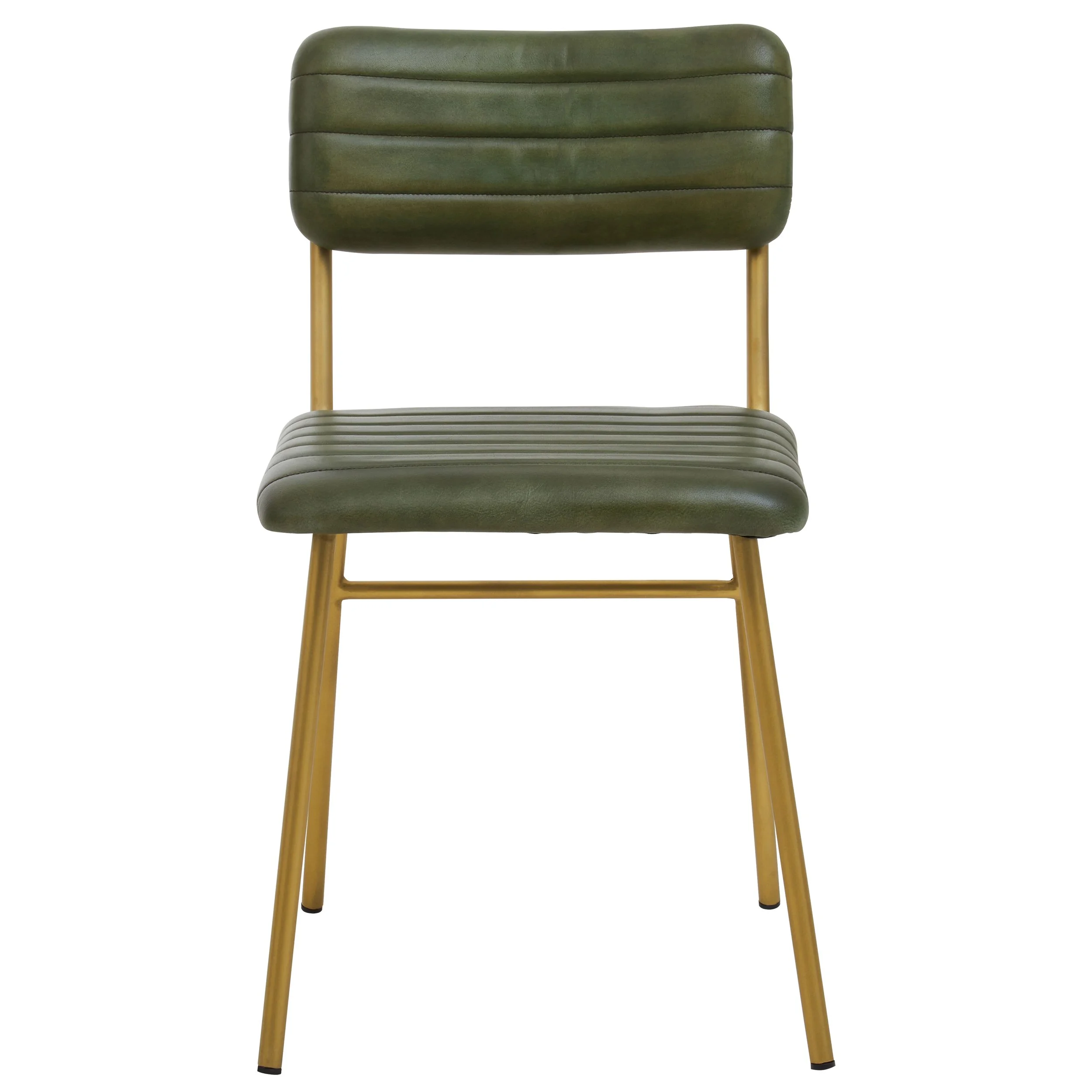 Dallas Green Leather Dining Chair